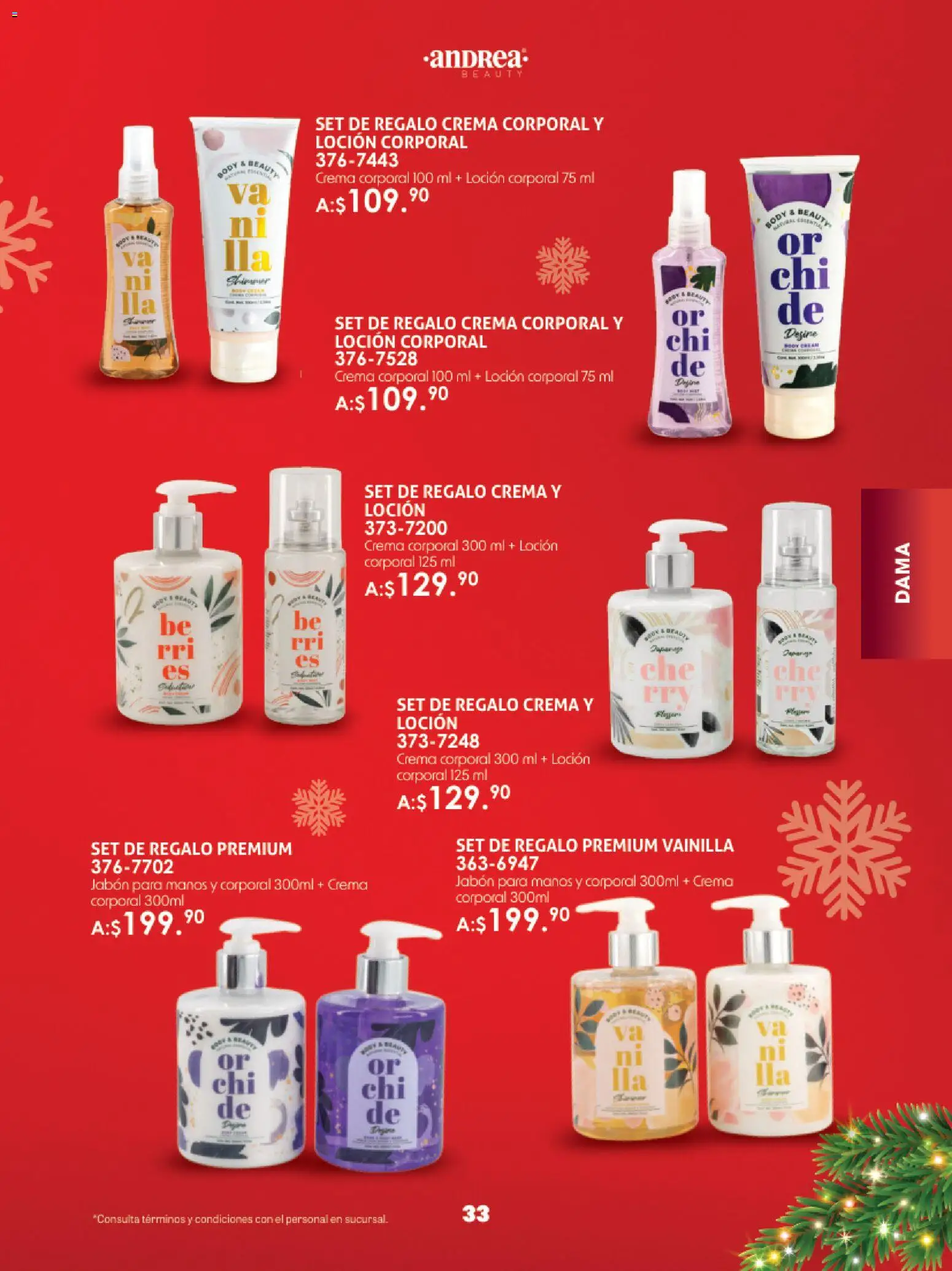 Nuevas ofertas de Andrea válidas en toda la República Mexicana desde el 23.11.2025. ¡Encuentra las mejores ofertas en Andrea catálogo Guía de regalos! | Página: 33 | Productos: Crema, Loción, Crema corporal, Jabón