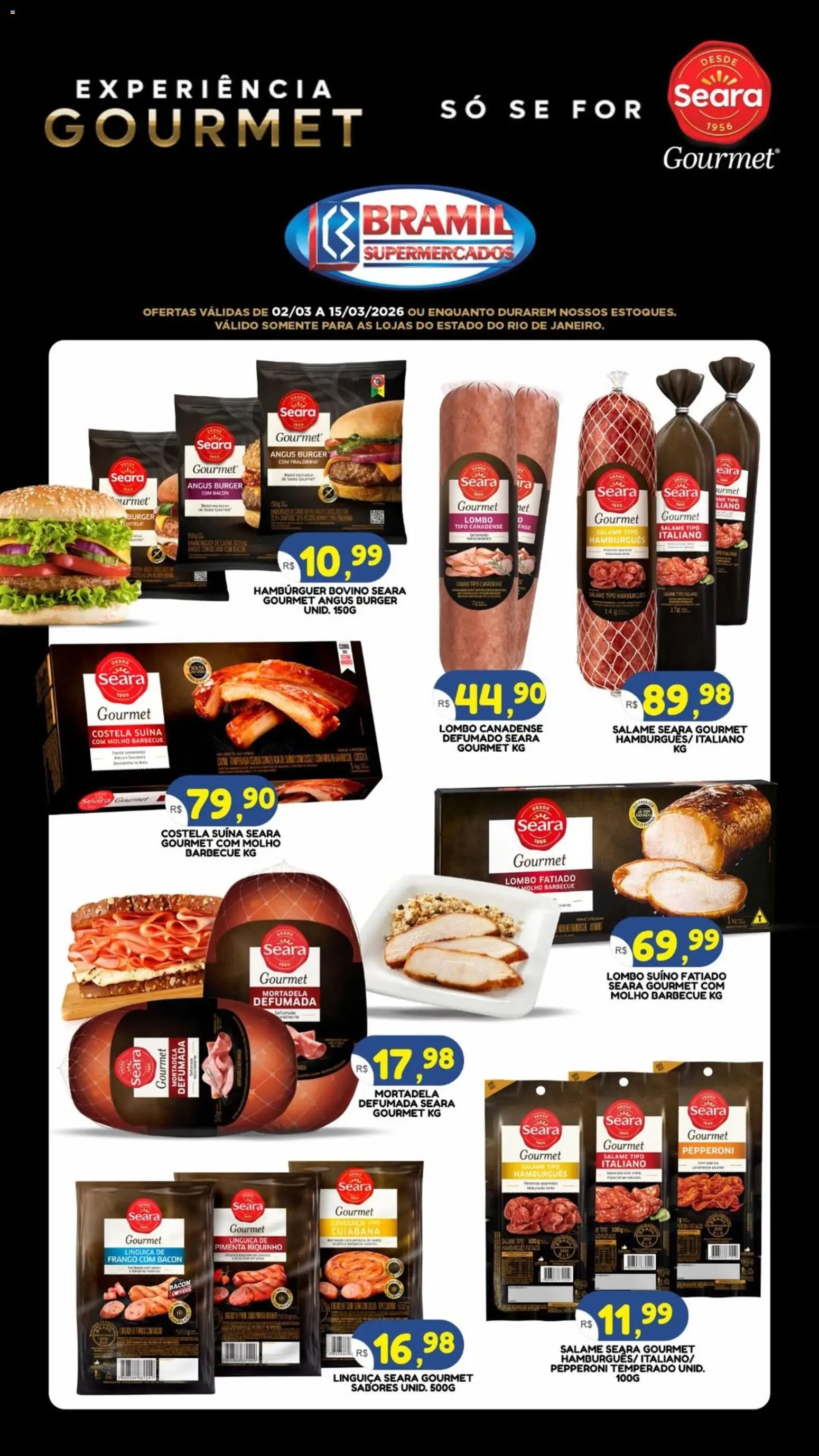 Bramil Supermercados Folheto - válido de 02.03.2026 | Página: 1 | Produtos: Licor, Salame, Mortadela, Frango
