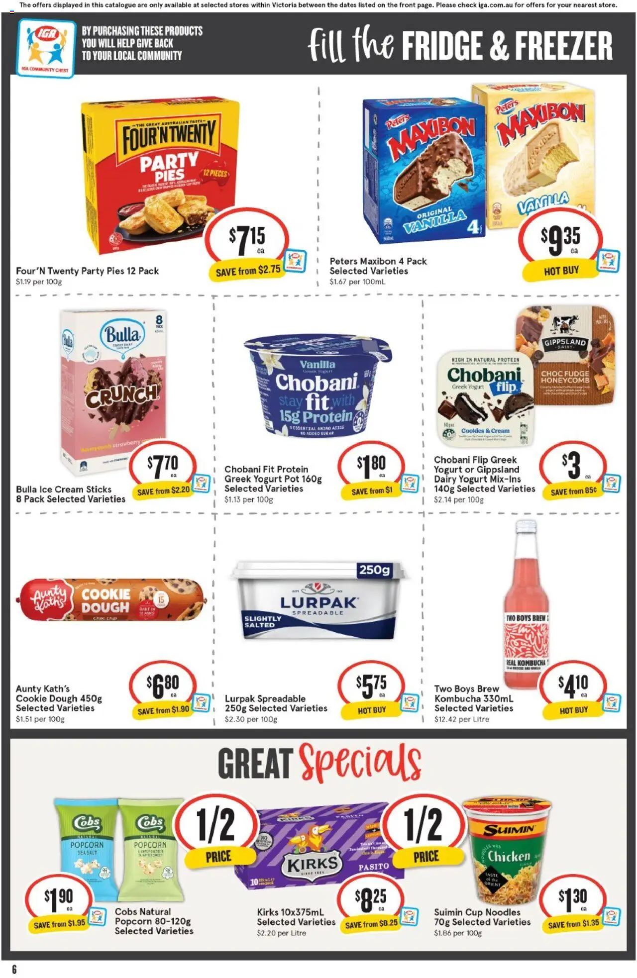 IGA catalogue - valid from 06.08.2025 | Page: 6 | Products: Flour, Rice, Beef, Tortillas