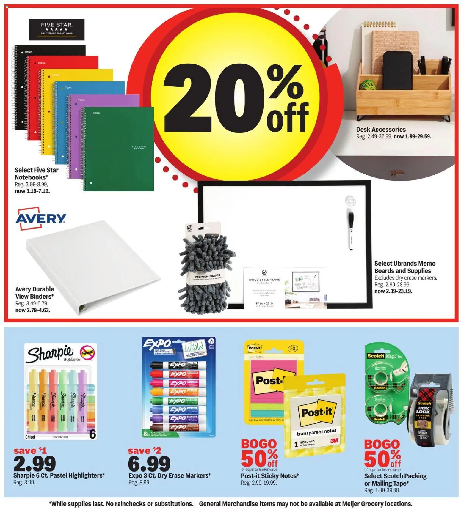 Meijer Pullout GM - MI - valid from 02.01.2026 | Page: 4 | Products: Eraser, Highlighter, Chisel, Desk