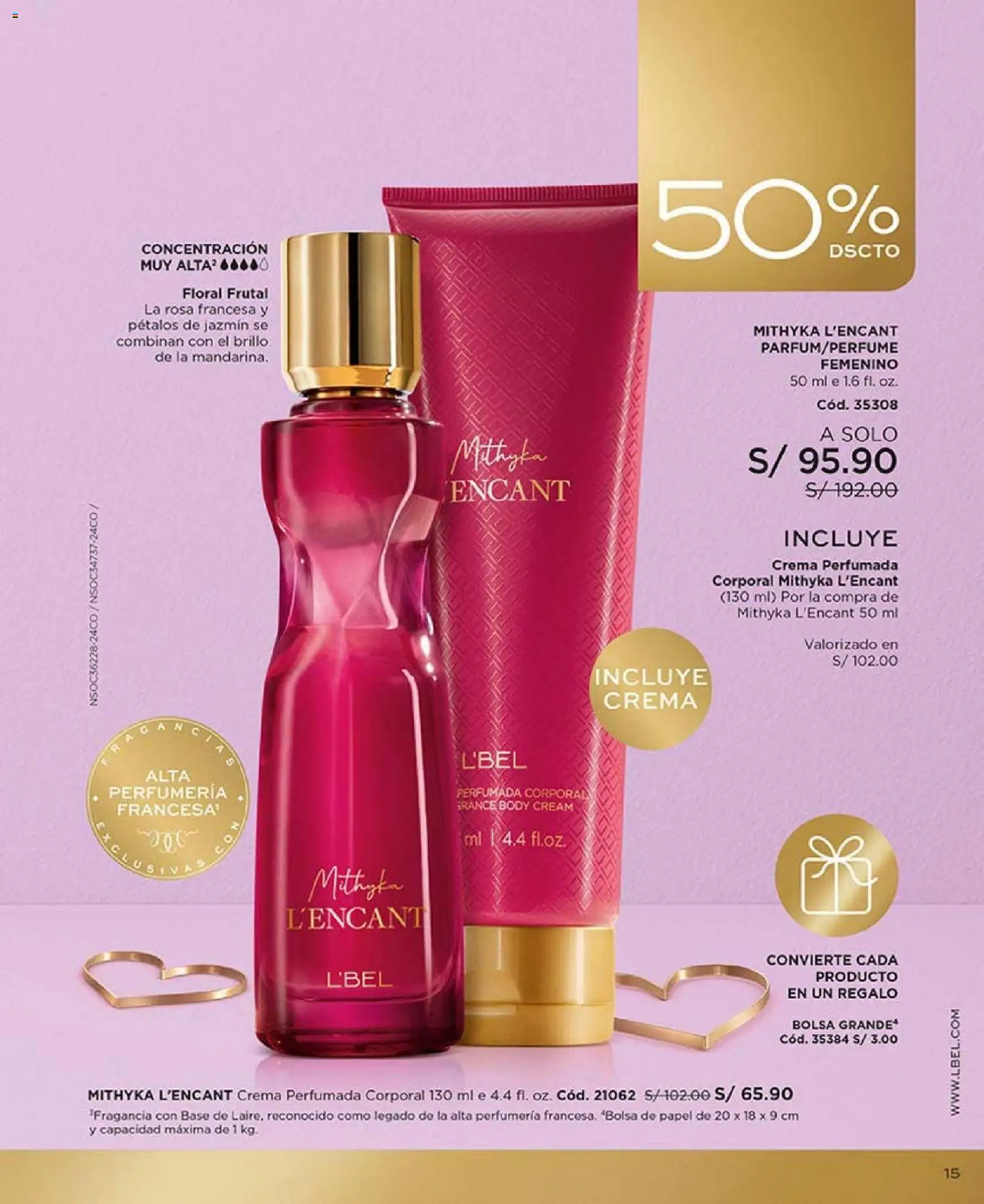 Catálogo L'Bel válido desde 17.01.2026 | Página: 15 | Productos: Crema, Bolsa, Fragancia