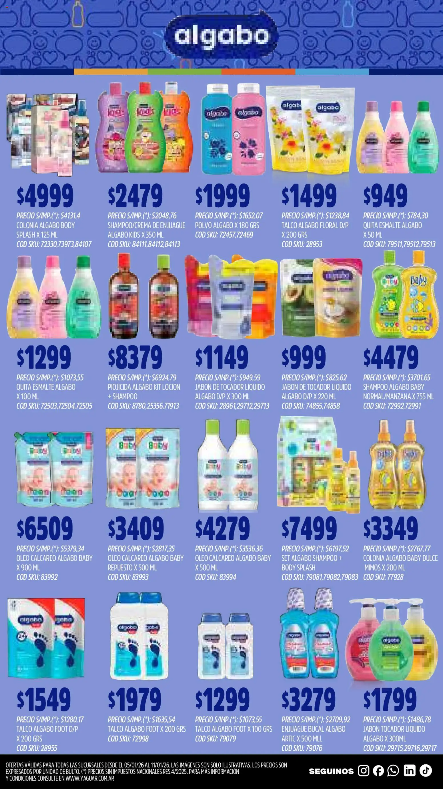 Yaguar catálogo │ válido desde el 05.01.2026 | Página: 3 | Productos: Polvo, Shampoo, Jabón, Enjuague bucal