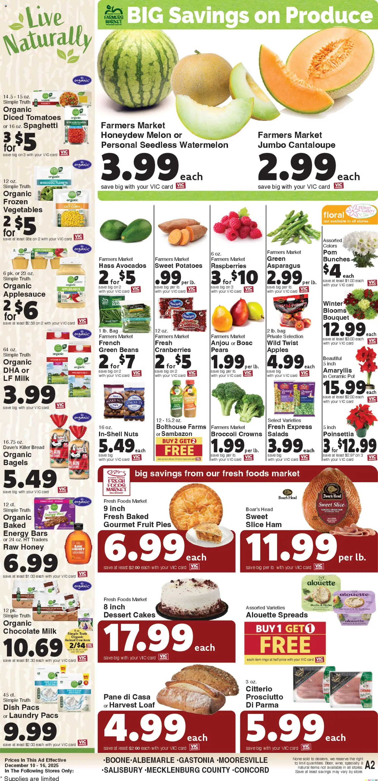 Harris Teeter Weekly Ad - NC - valid from 10.12.2025 | Page: 13 | Products: Corn, Broccoli, Chocolate, Vegetables