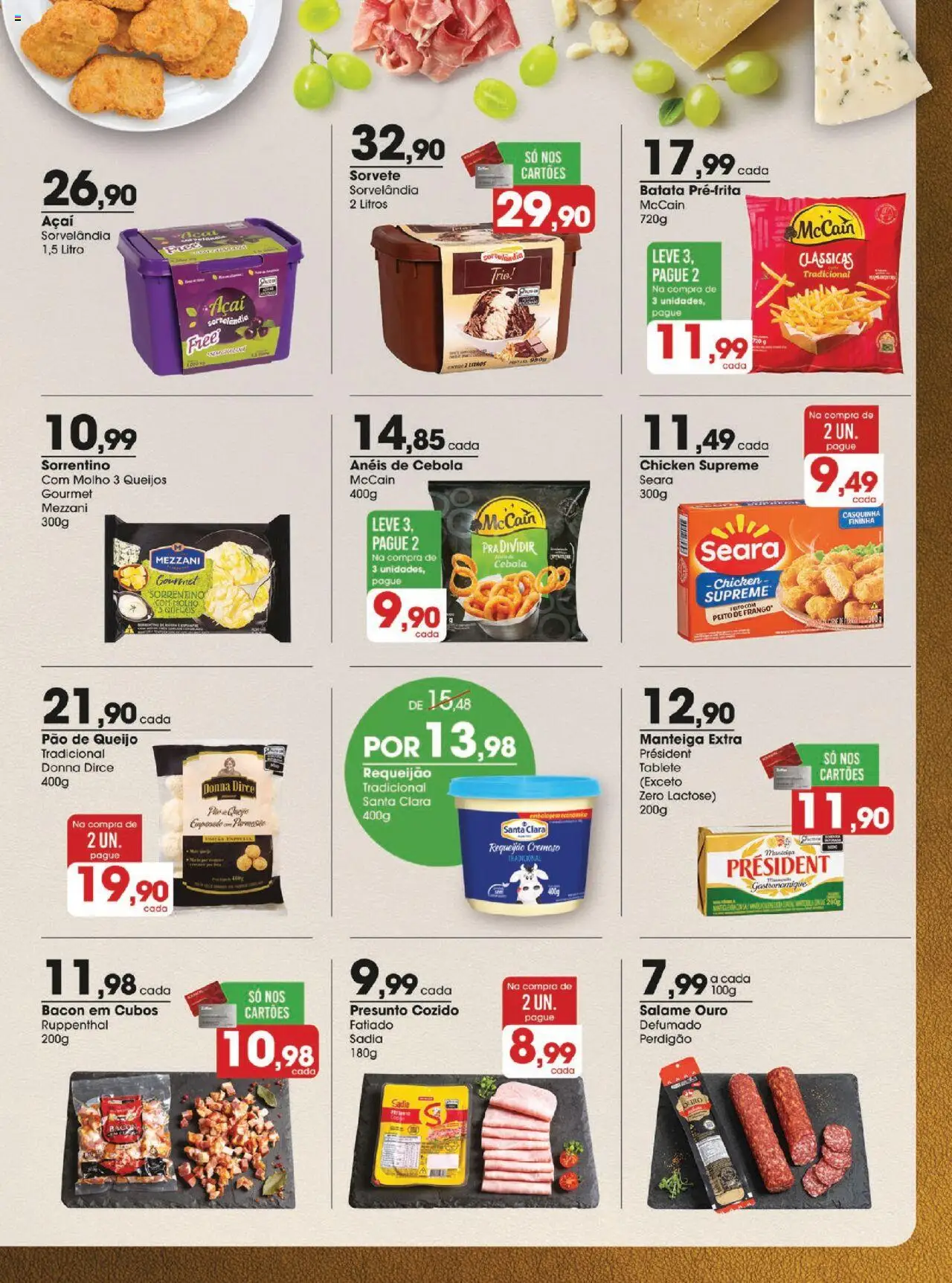 Zaffari Folheto - válido de 21.10.2025 | Página: 9 | Produtos: Cebola, Salame, Requeijão, Açaí