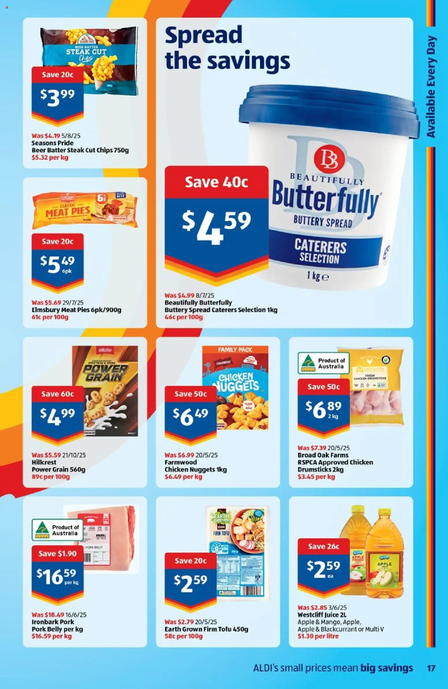 Aldi catalogue - valid from 24.12.2025 | Page: 17 | Products: Juice, Chicken, Chips, Pies