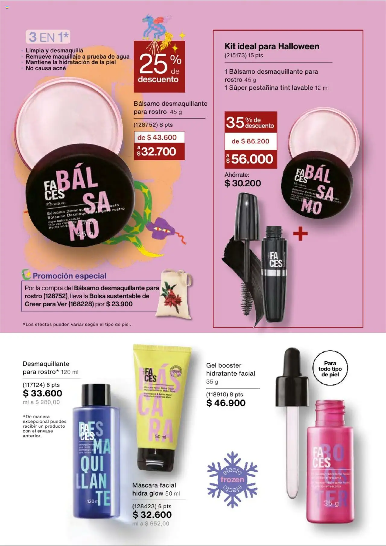 Natura revista - valida desde el 03.09.2025 | Página: 89 | Productos: Bálsamo, Maquillaje, Máscara, Desmaquillante
