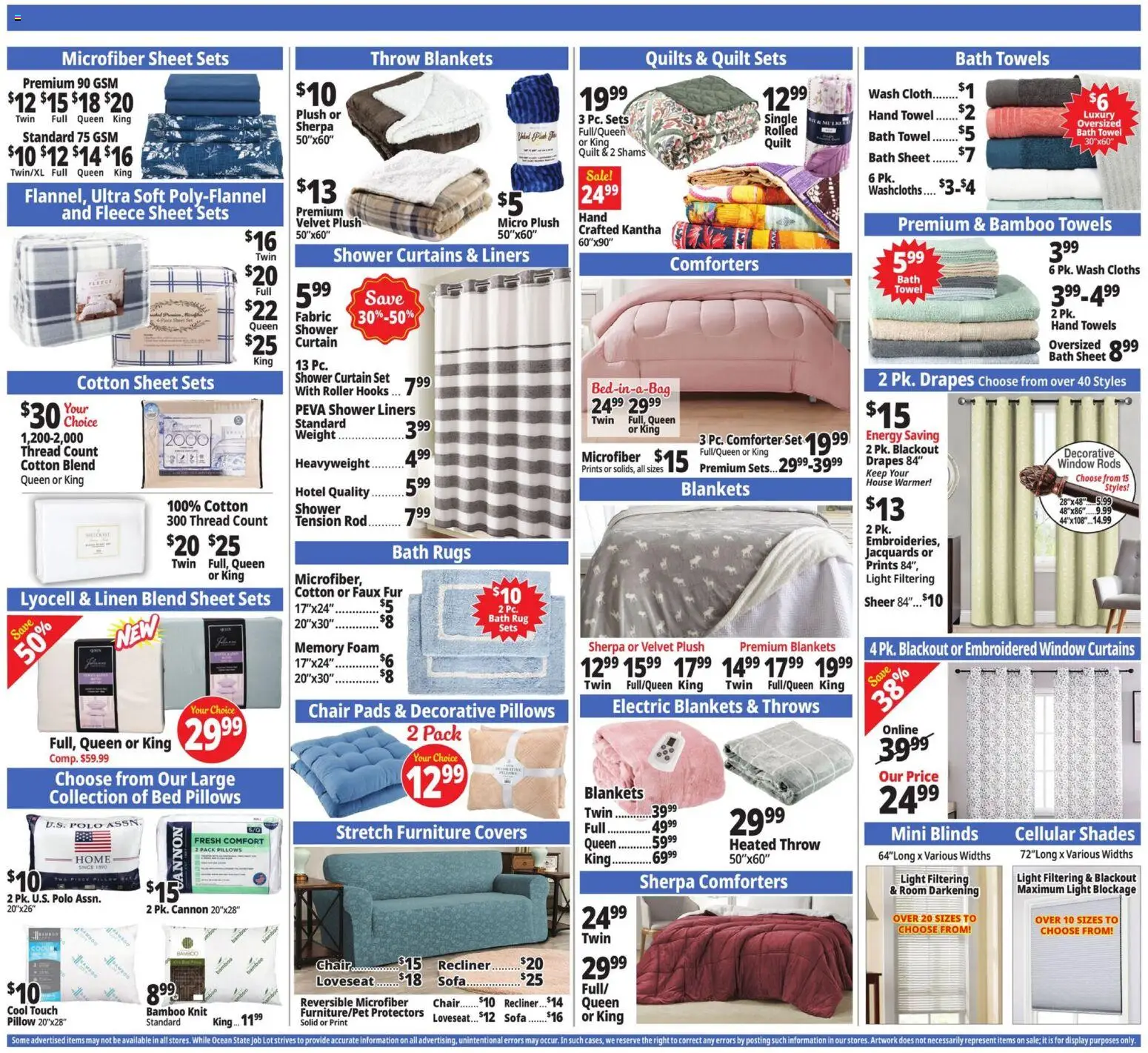 Ocean State Job Lot Weekly Ad - MA - valid from 25.12.2025 | Page: 5 | Products: Bed, Pillow, Loveseat, Sheet