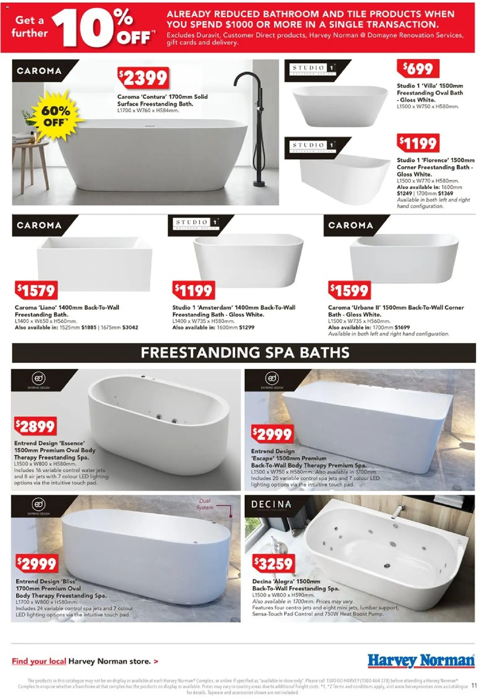 Harvey Norman catalogue - valid from 13.11.2025 | Page: 11 | Products: Bath, Water, Accessories, Bathroom