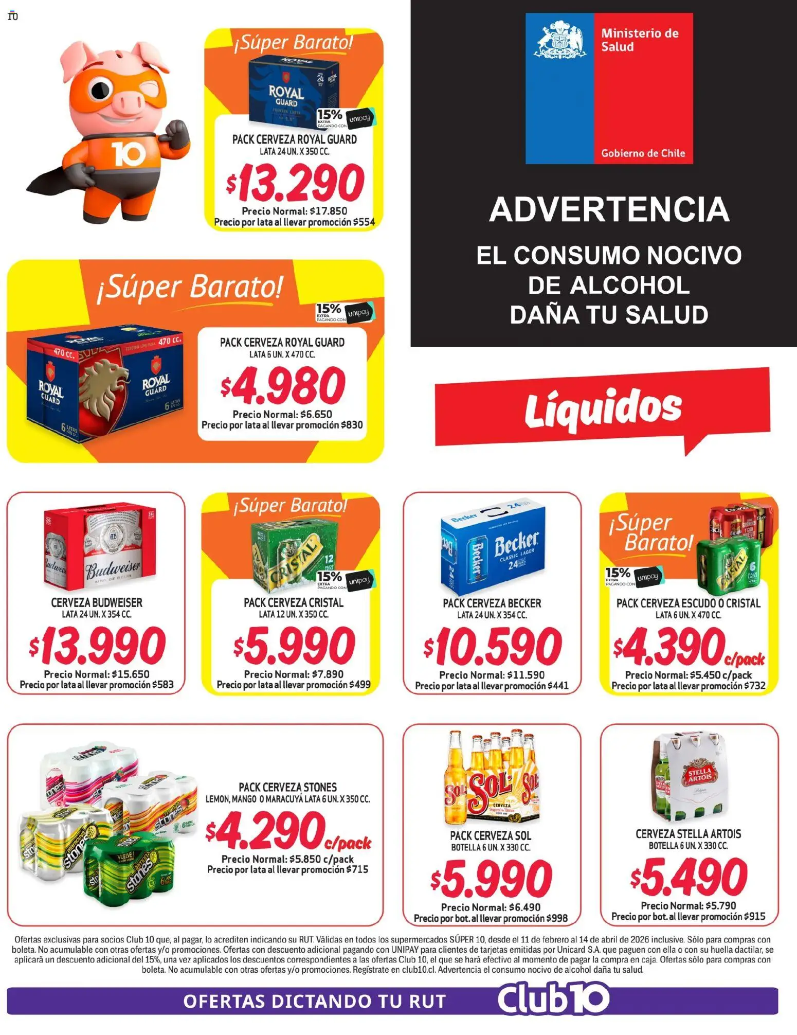 Alvi - CSúper Barato │ válido desde el 11.02.2026 | Página: 10 | Productos: Mango, Botella, Cerveza