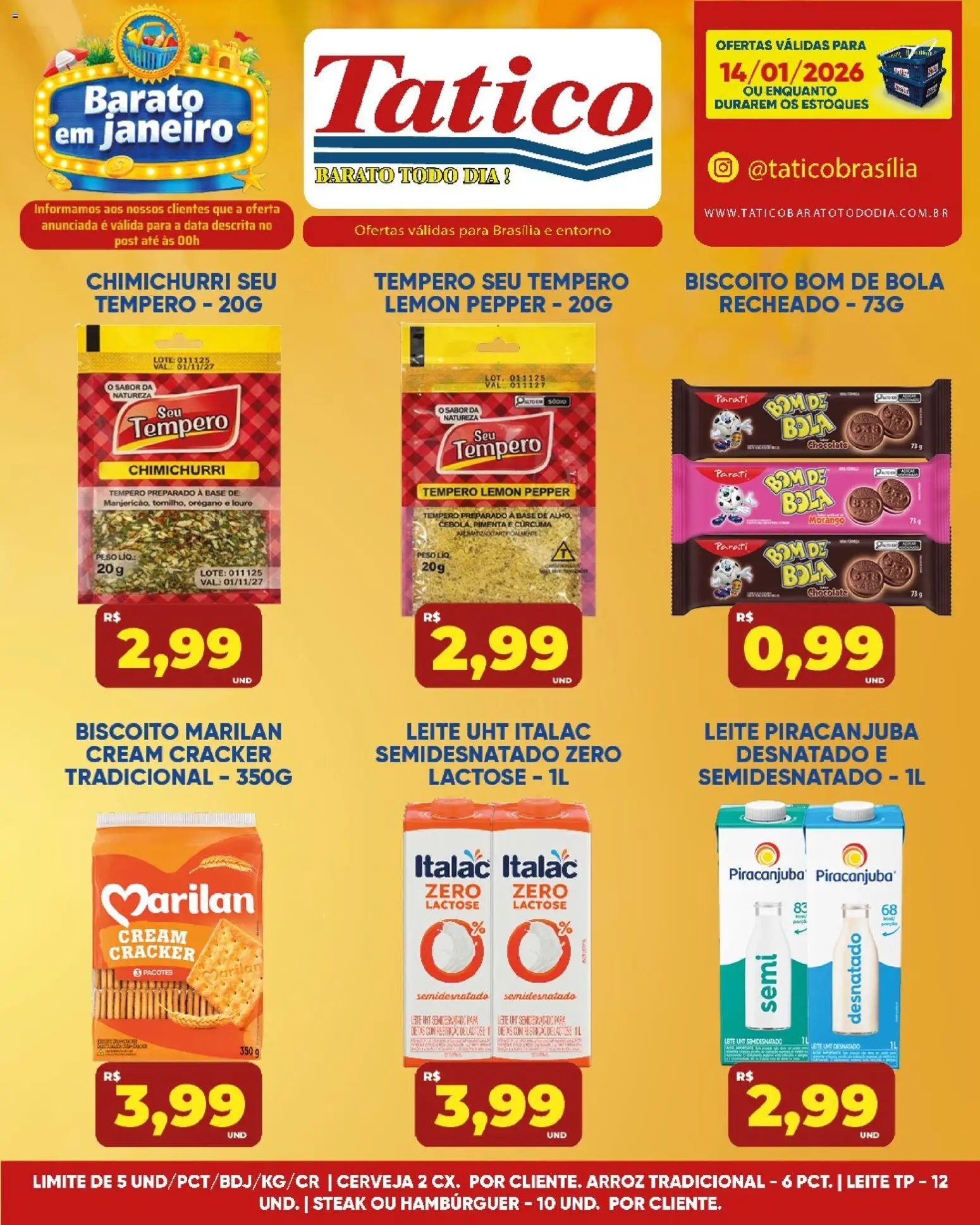 Tatico Folheto - válido de 14.01.2026 | Página: 4 | Produtos: Chocolate, Cerveja, Arroz, Base