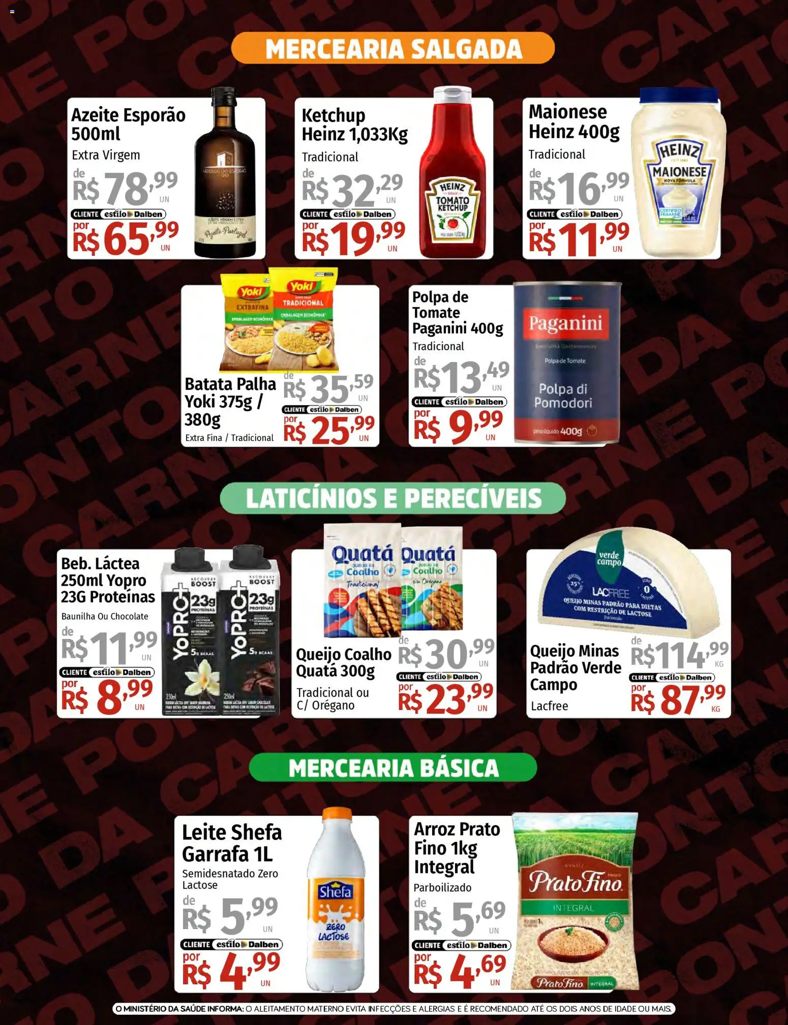 Supermercado Dalben Folheto - válido de 18.03.2026 | Página: 3 | Produtos: Pó, Leite, Arroz, Orégano