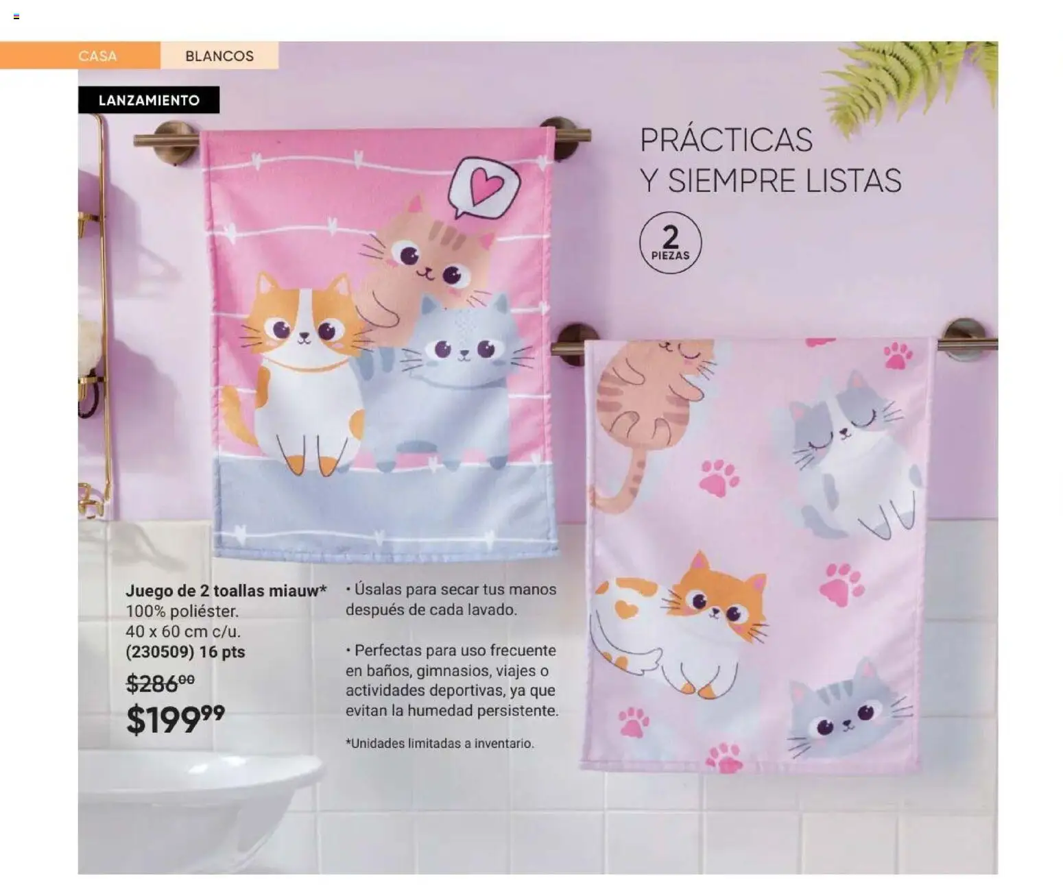 Nuevas ofertas de AVON válidas en toda la República Mexicana desde el 30.01.2026. ¡Encuentra las mejores ofertas en AVON Casa & Estilo 3 2026! | Página: 8 | Productos: Juego, Toallas