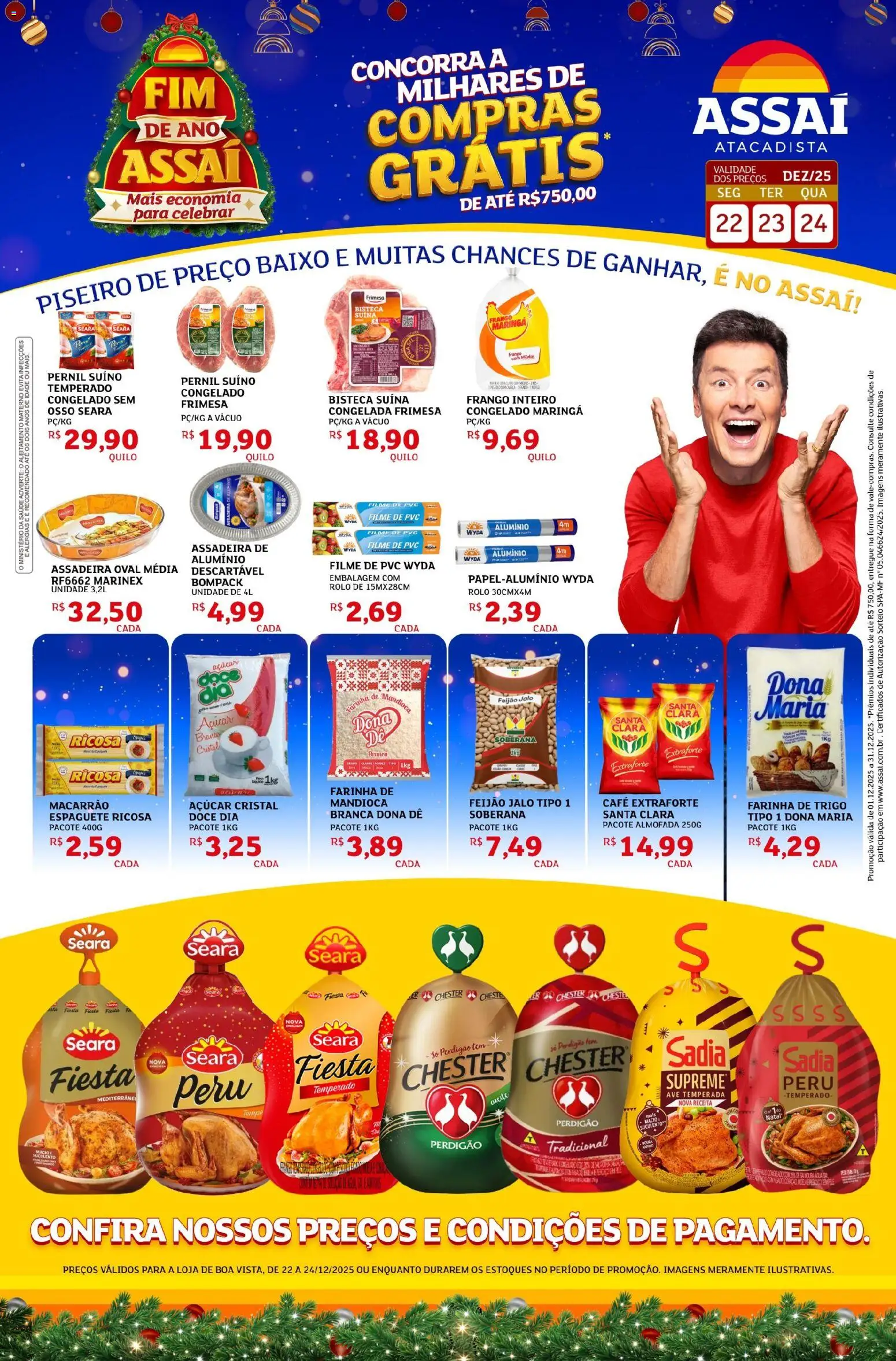 Assaí Atacadista Folheto - válido de 22.12.2025 | Página: 1 | Produtos: filme de PVC, Feijão, Café, Assadeira