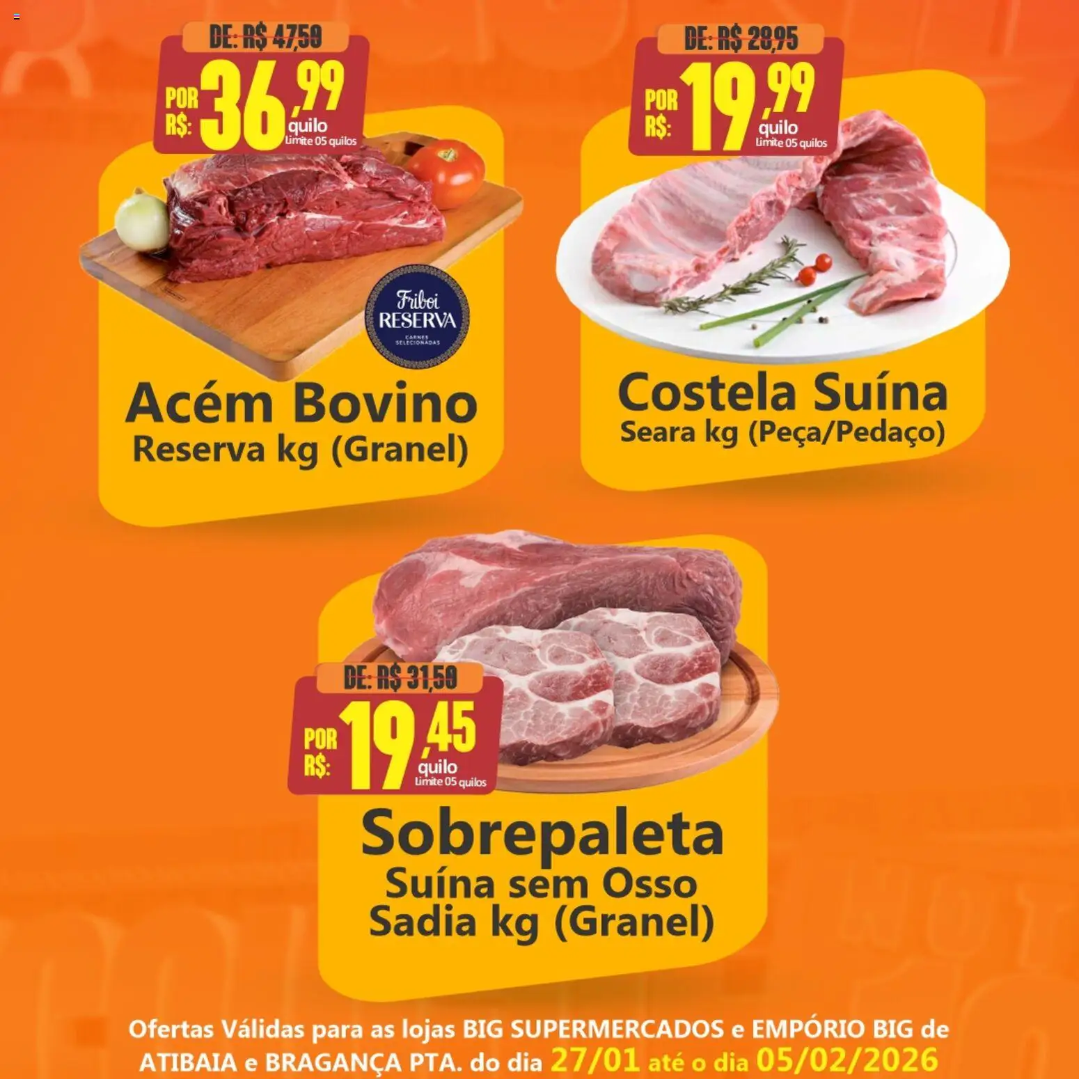 Big Supermercados Folheto - válido de 27.01.2026 | Página: 2 | Produtos: Acém