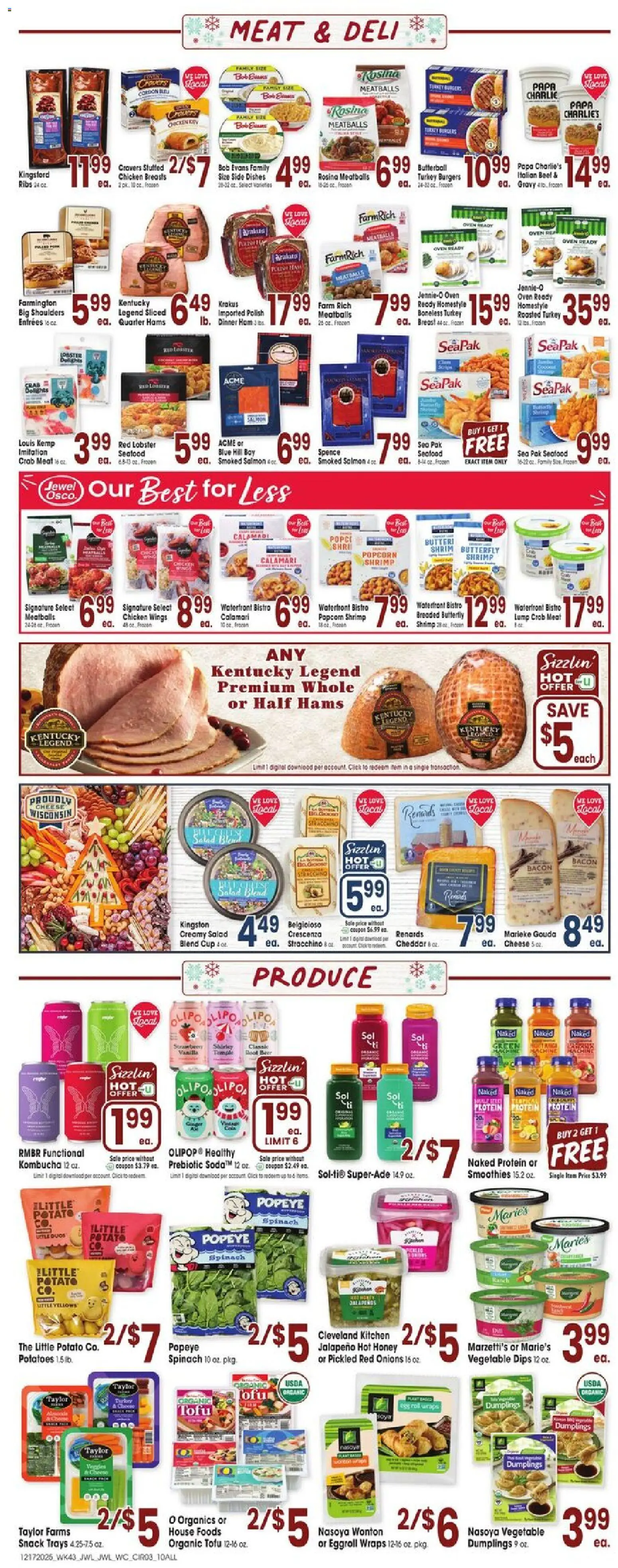 Jewel Osco Weekly Ad - valid from 17.12.2025 | Page: 3 | Products: Beer, Salad, Seafood, Oven