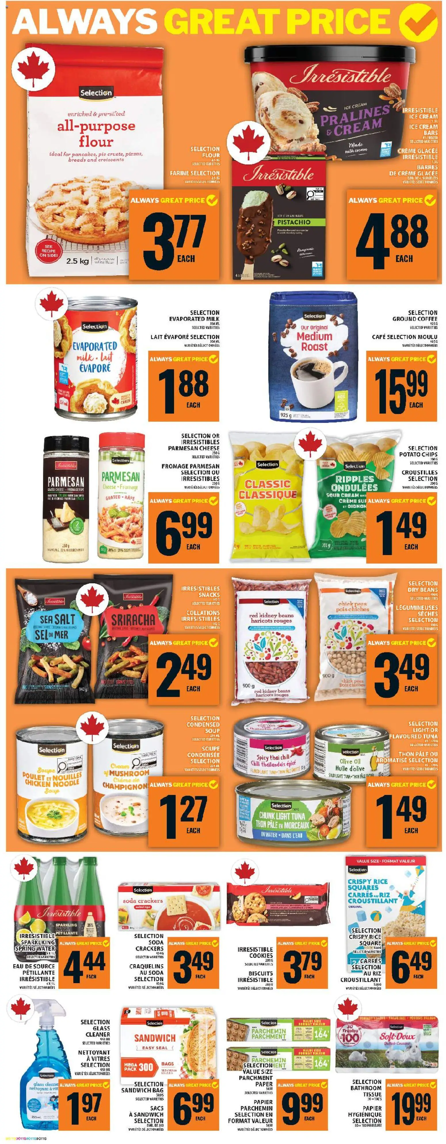 Food Basics flyer valid from 12.03.2026 | Page: 10 | Products: Rice, Cookies, Ice cream, Chicken