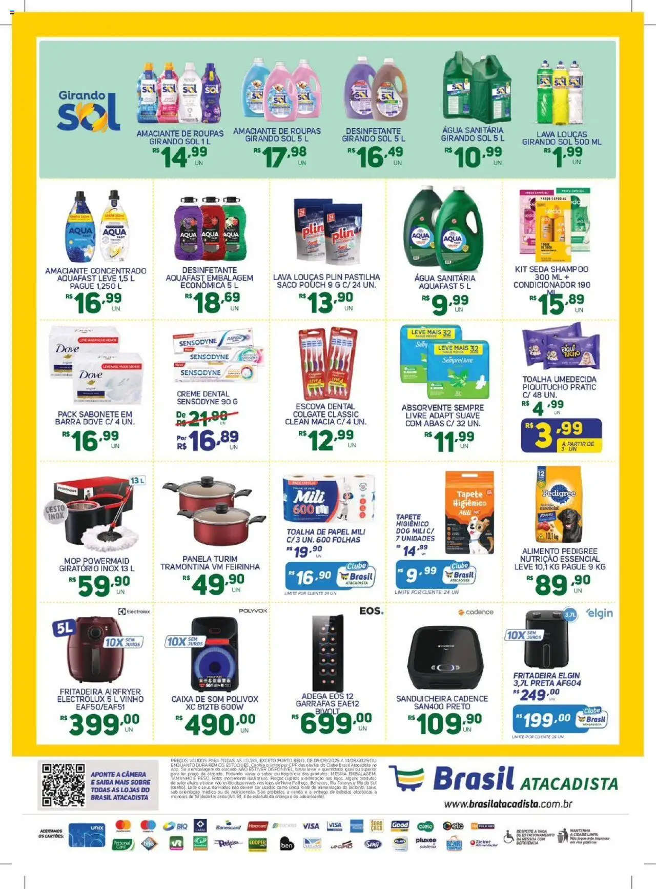 Brasil Atacadista Folheto - válido de 08.09.2025 | Página: 4 | Produtos: Shampoo, Tapete, Vinho, Roupas