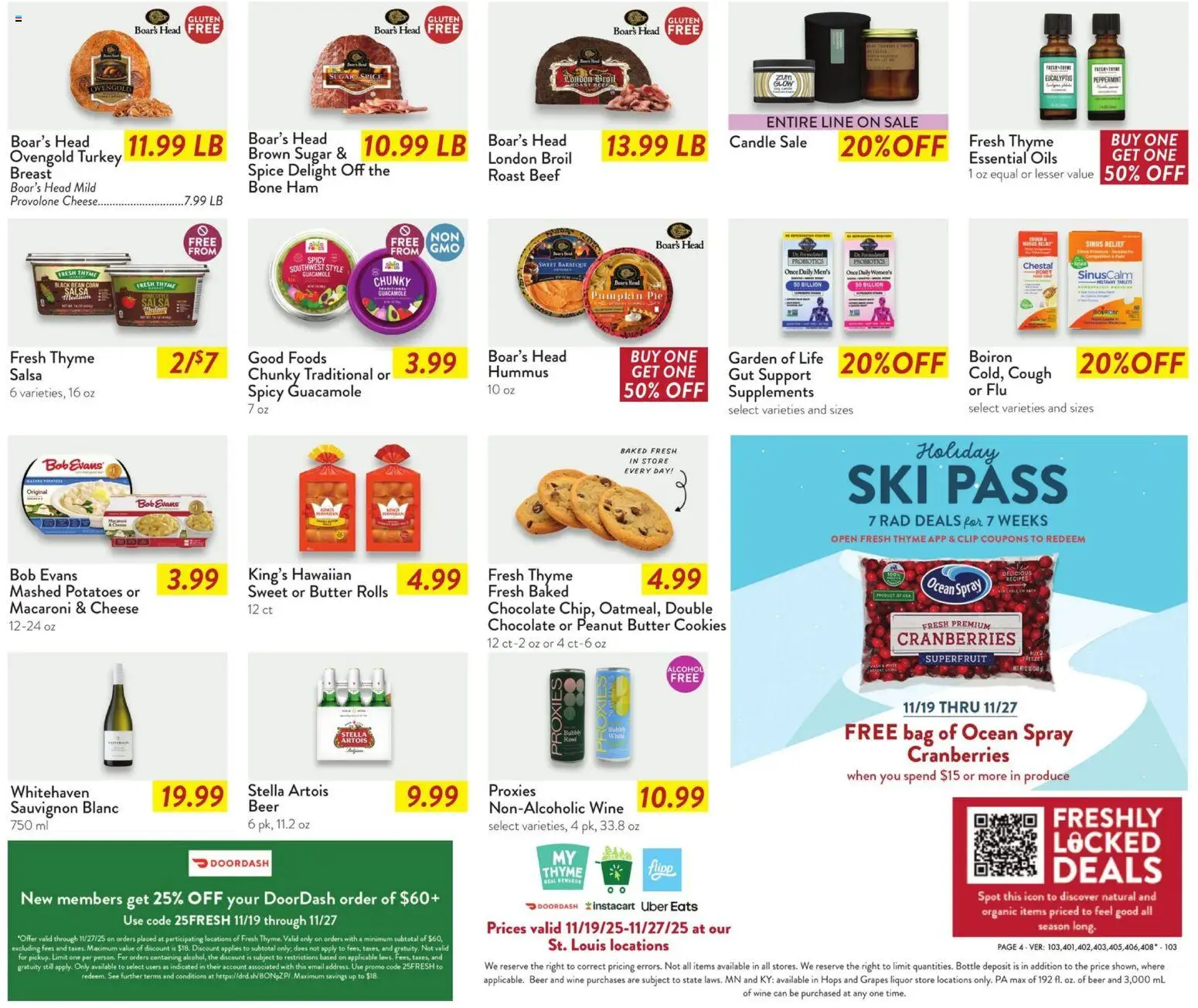 Fresh Thyme Weekly Ad - MO - valid from 19.11.2025 | Page: 9 | Products: Peppermint, Ham, Pumpkin Pie, Grapes