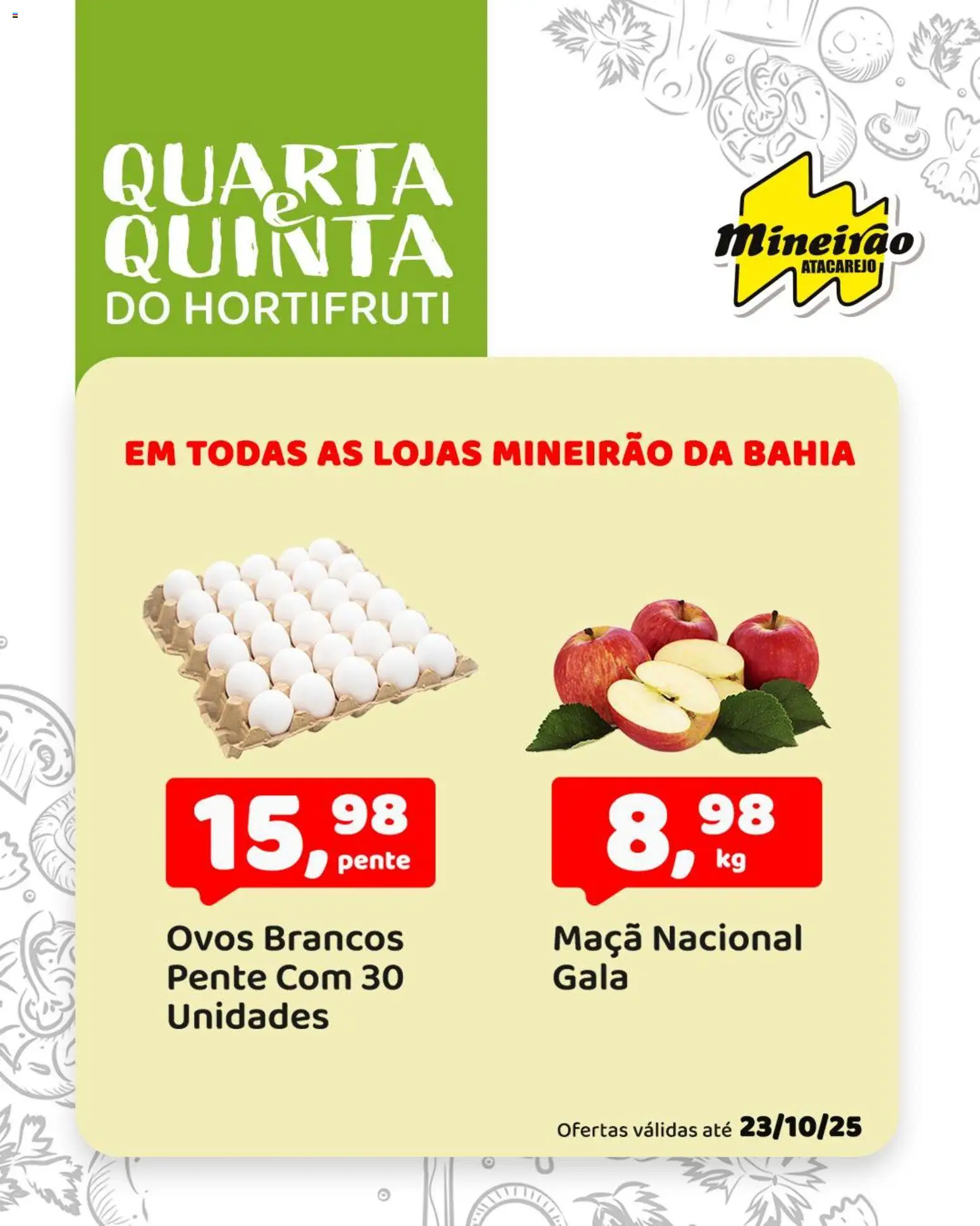 Mineirão Atacarejo Folheto - válido de 22.10.2025 | Página: 3 | Produtos: Ovos, Pente