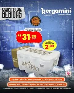 Supermercado Bergamini - Ofertas Bebidas - Pré-Visualização do folheto da loja Supermercado Bergamini, válido de 16.10.2025