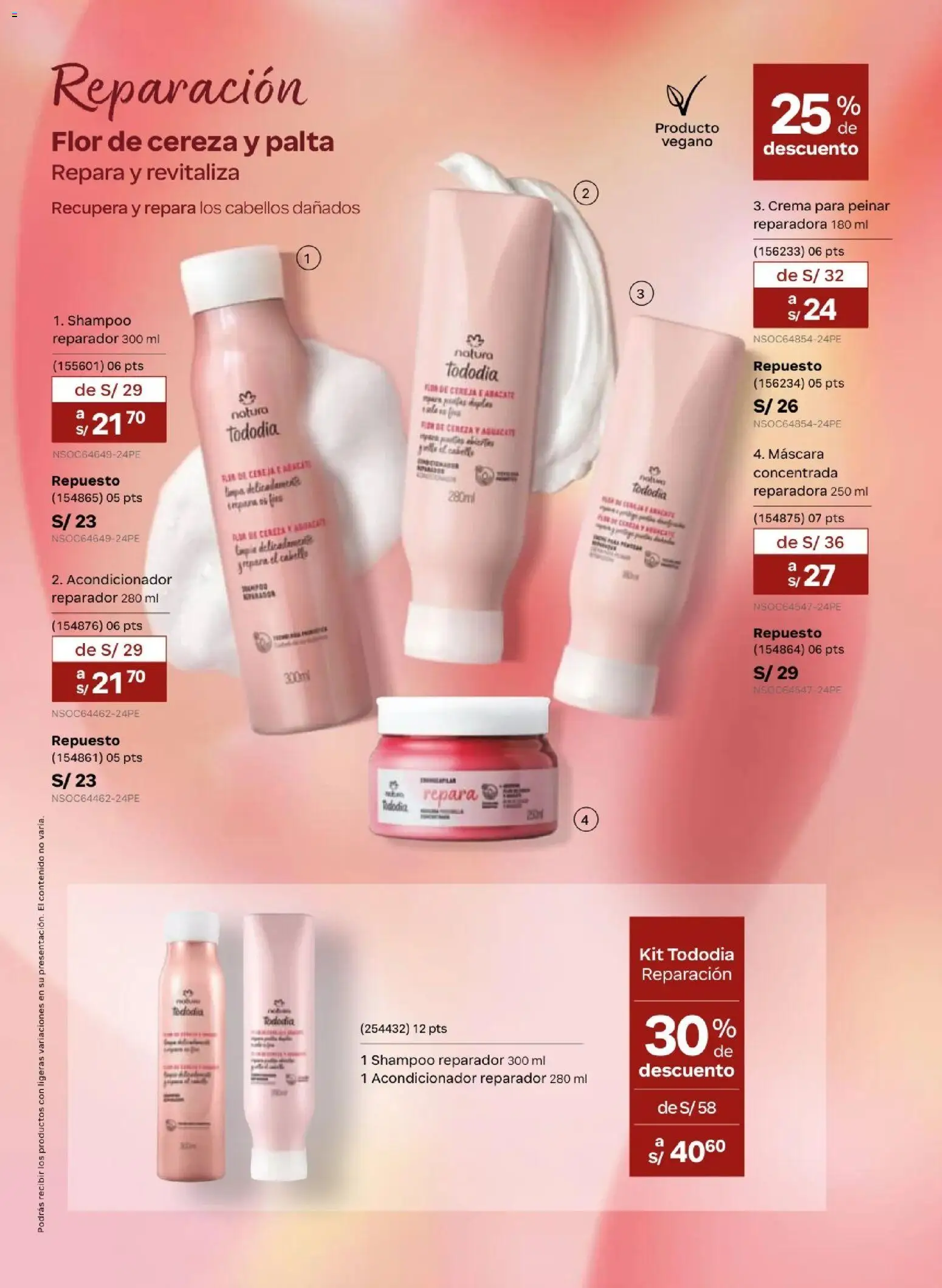 Catálogo Natura válido desde 31.03.2026 | Página: 123 | Productos: Máscara, Shampoo, Acondicionador, Crema