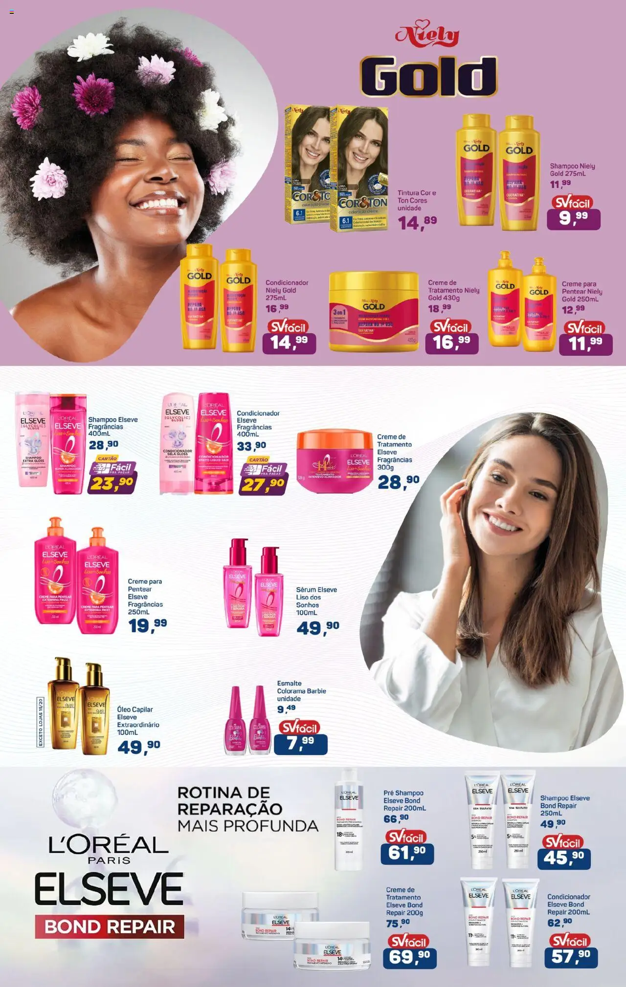 Supermercados São Vicente Folheto - válido de 15.10.2025 | Página: 4 | Produtos: Shampoo, Óleo, Sérum, Creme para pentear