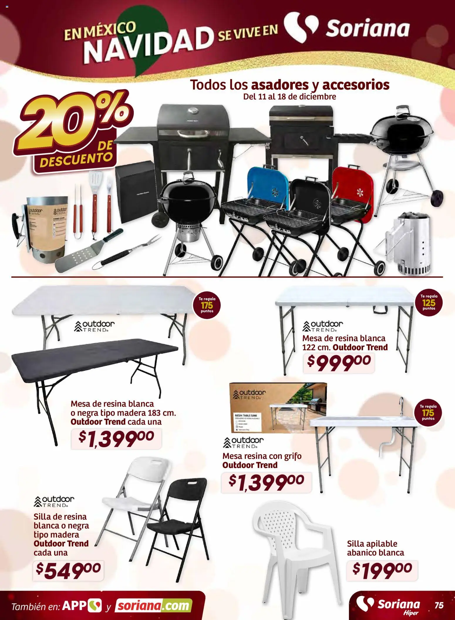 Nuevas ofertas de Soriana válidas en toda la República Mexicana desde el 11.12.2025. ¡Encuentra las mejores ofertas en Soriana - Preciazazaso Híper: Valle de México! | Página: 75 | Productos: Grifo, Silla, Mesa, Té