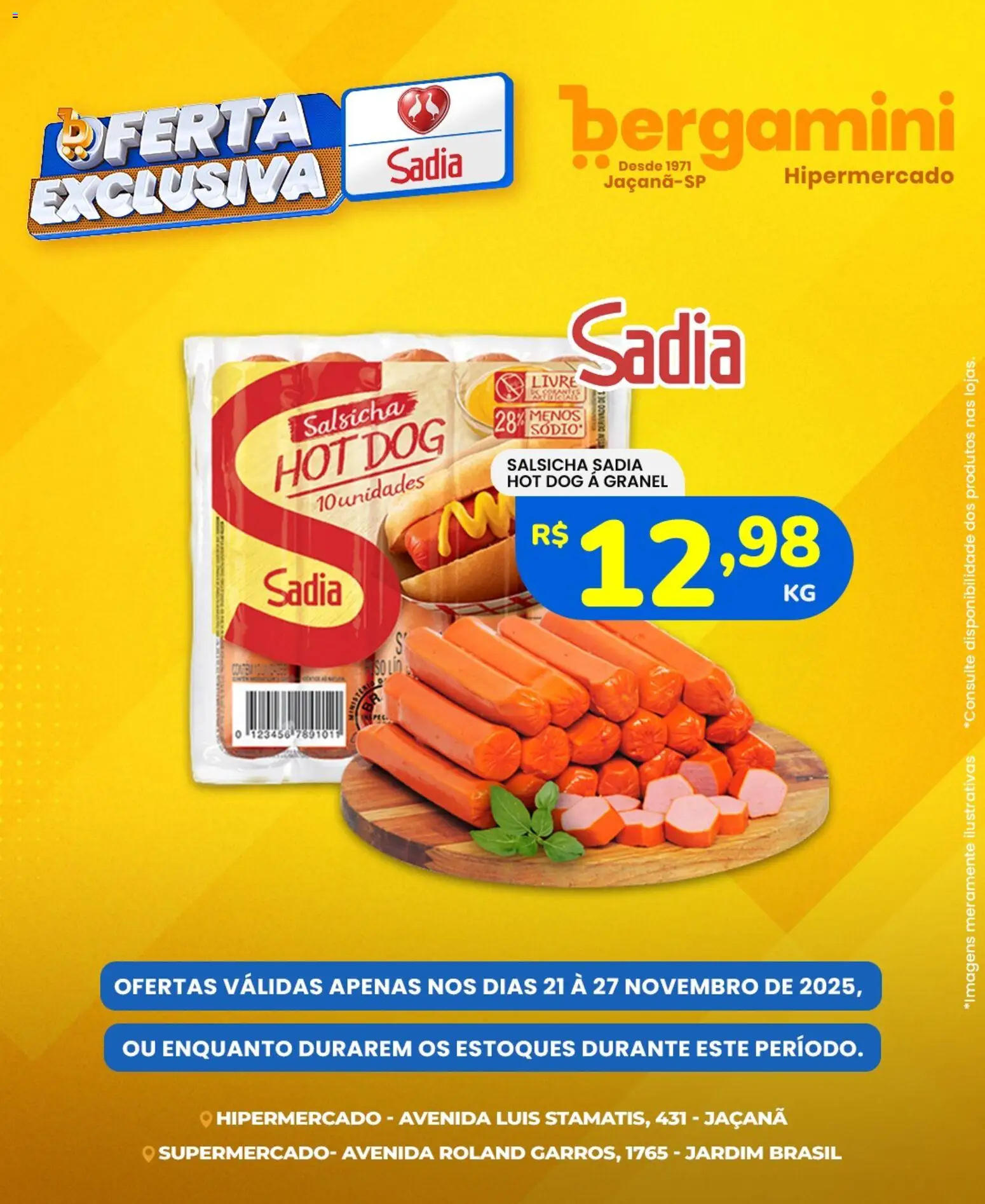 Supermercado Bergamini Folheto - válido de 21.11.2025 | Página: 7 | Produtos: Salsicha