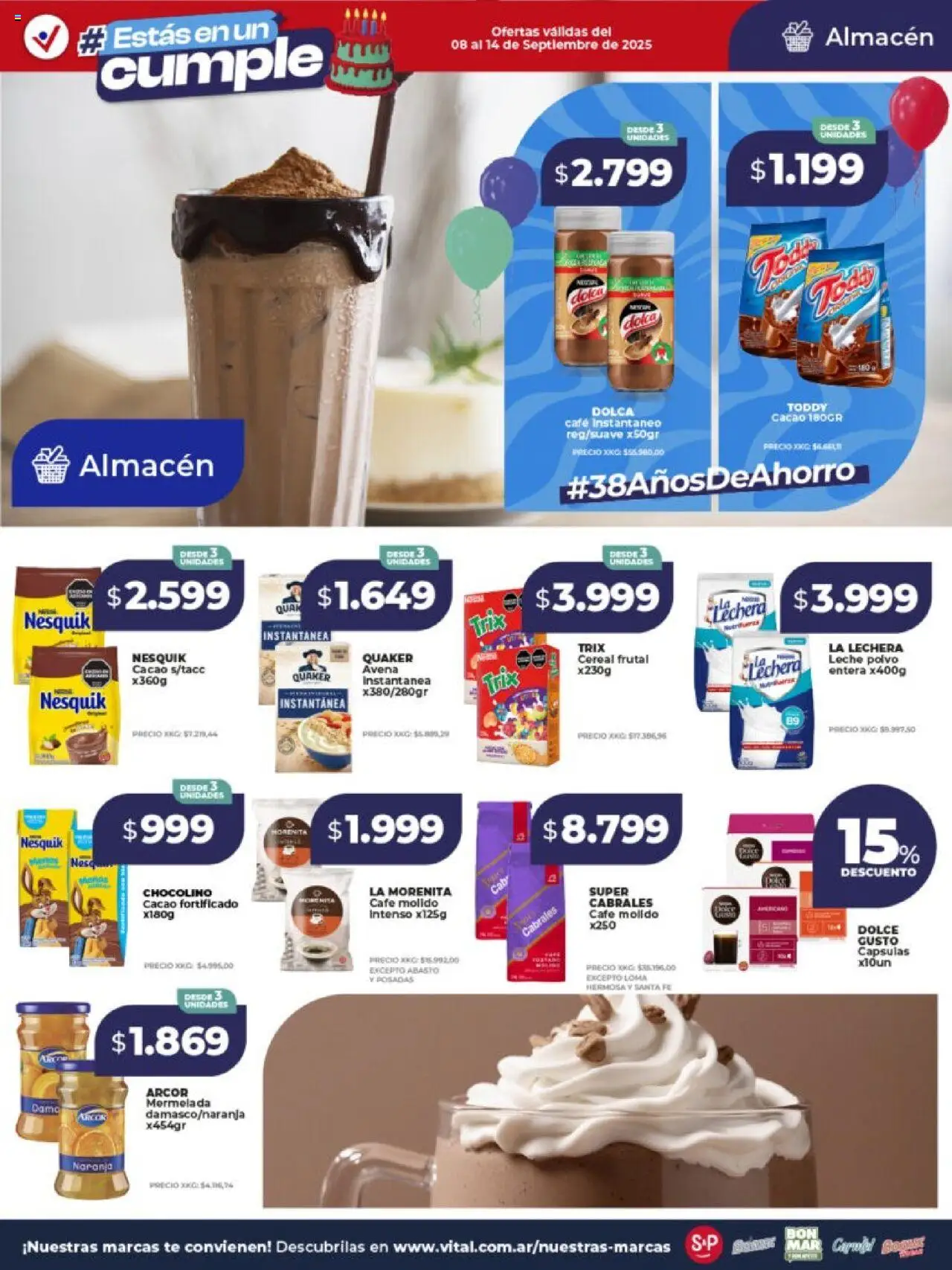 Vital ofertas - Posadas │ válido desde el 08.09.2025 | Página: 16 | Productos: Polvo, Café, Té, Mermelada