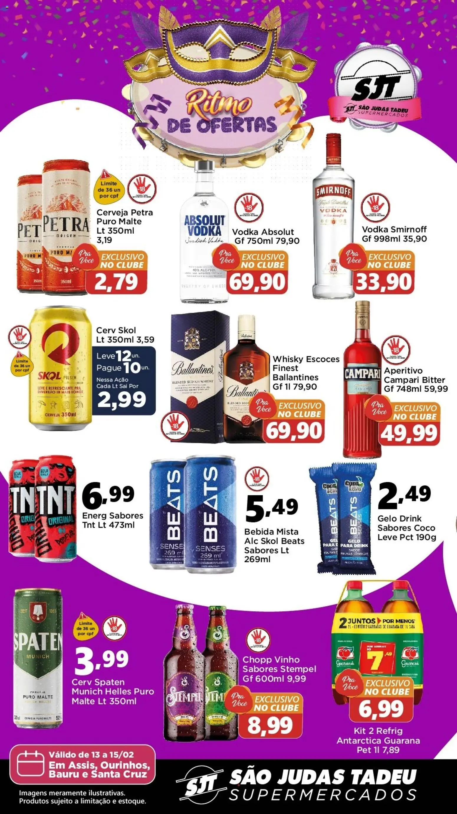 São Judas Tadeu Folheto - válido de 13.02.2026 | Página: 2 | Produtos: Coco, Cerveja, Vodka, Bebida