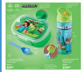 Vista previa de C. Contenedor rectangular decorado Minecraft* Plástico., Contenedor rectangular decorado Minecraft* Plástico., nuevo folleto de la tienda, válido en México a partir del 30.01.2026 | Página: 171