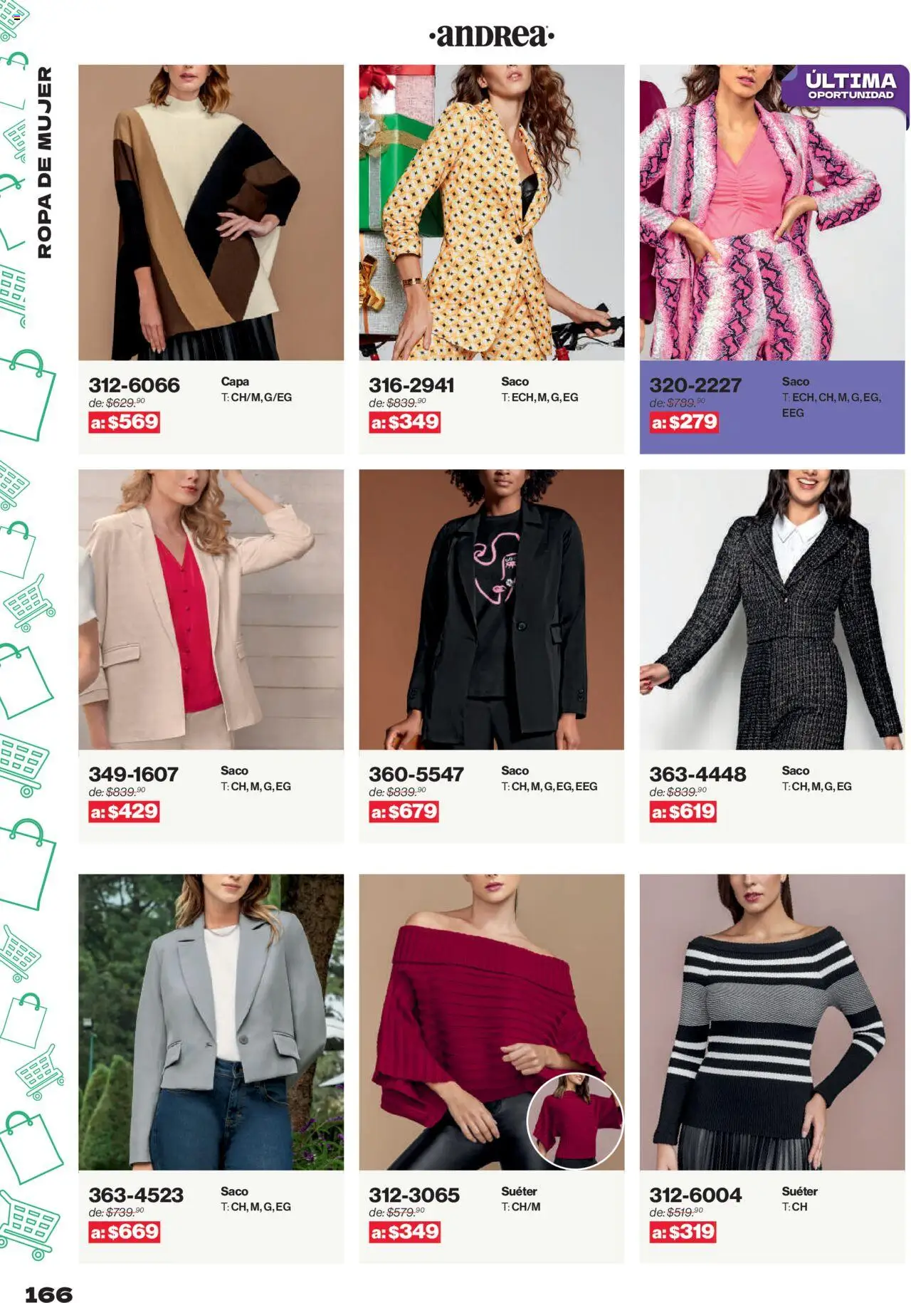 Nuevas ofertas de Andrea válidas en toda la República Mexicana desde el 10.08.2025. ¡Encuentra las mejores ofertas en Andrea - Catálogo Outlet! | Página: 166 | Productos: Suéter, Ropa