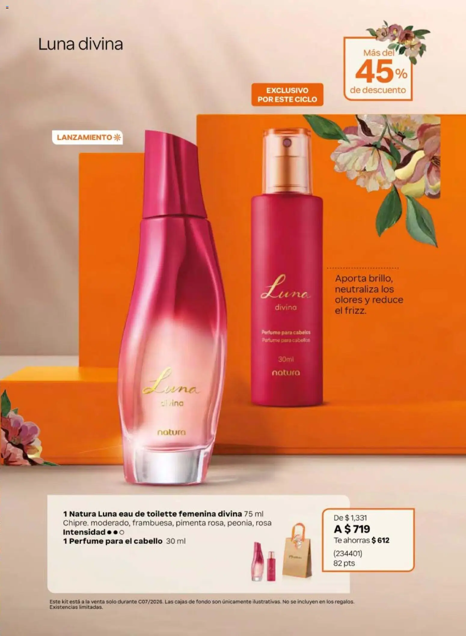 Nuevas ofertas de Natura válidas en toda la República Mexicana desde el 24.04.2026. ¡Encuentra las mejores ofertas en Natura campaña 7 2026! | Página: 7 | Productos: Té, Perfume, Eau de toilette