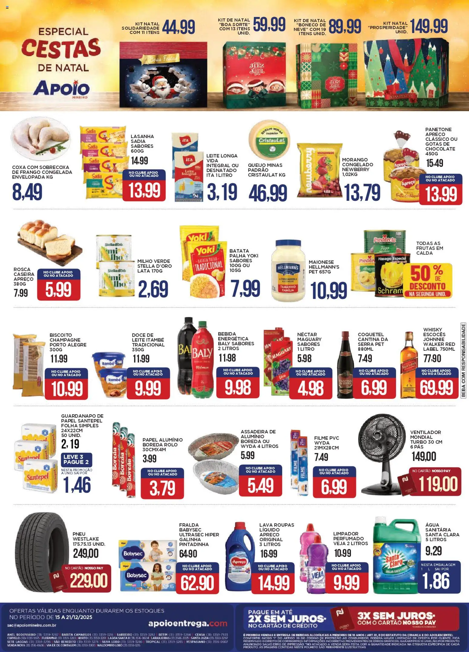 Apoio Mineiro Folheto - válido de 15.12.2025 | Página: 2 | Produtos: Whisky, Leite, Assadeira, Panetone