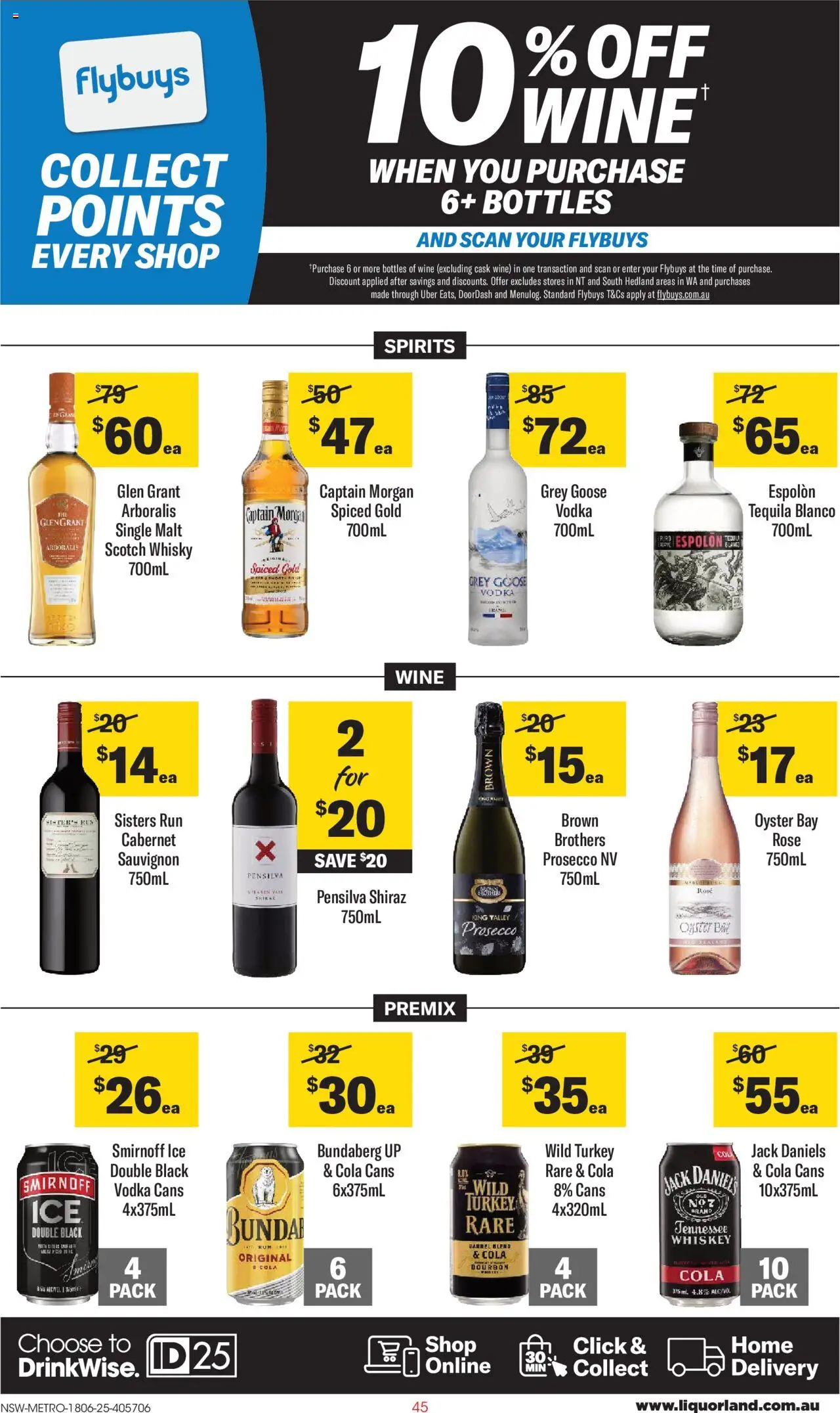 Coles catalogue - valid from 18.06.2025 | Page: 45 | Products: Wine, Bourbon, Rum, Turkey