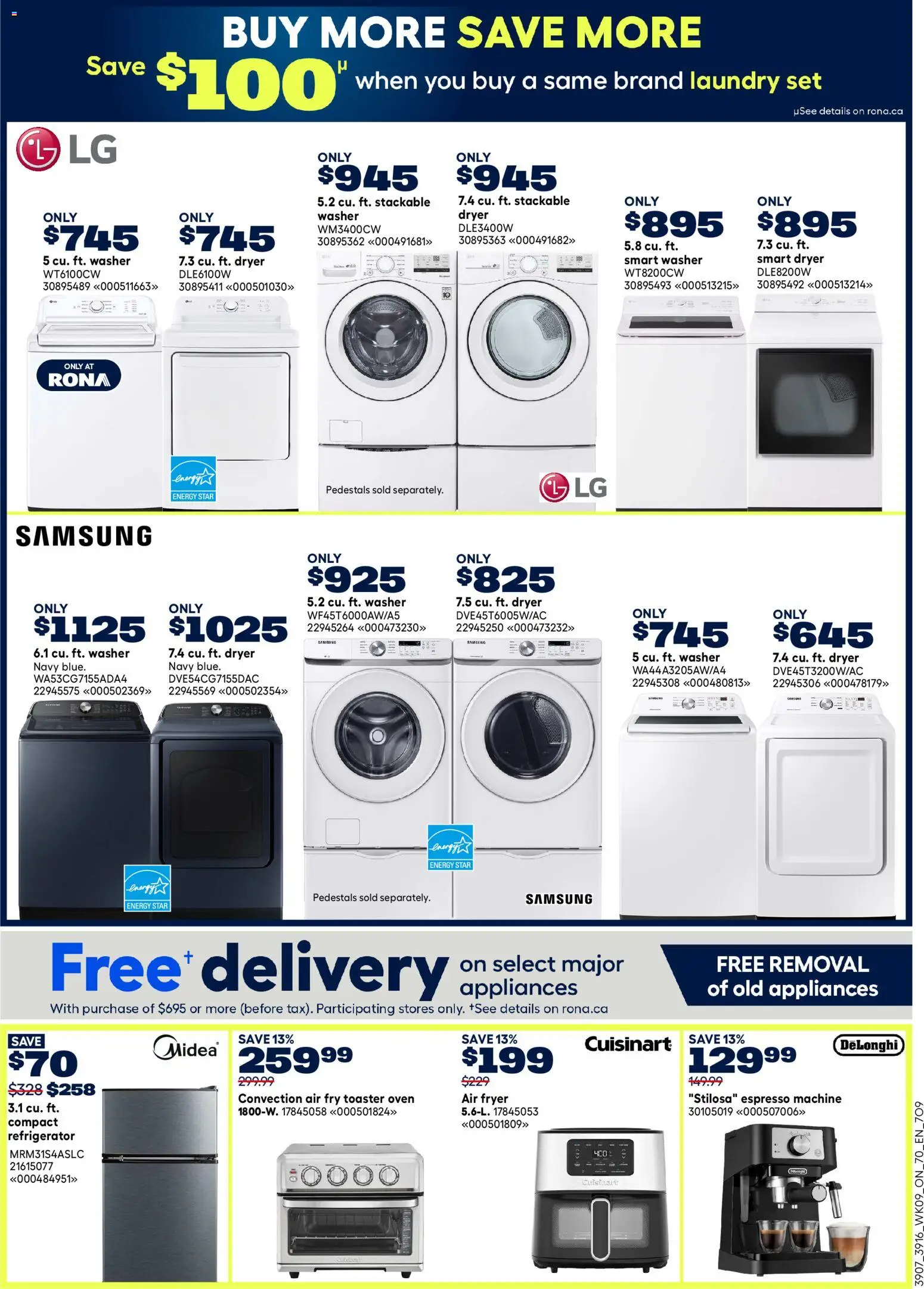 Rona flyer valid from 26.03.2026 | Page: 20 | Products: Refrigerator, Dryer, Toaster, Fryer