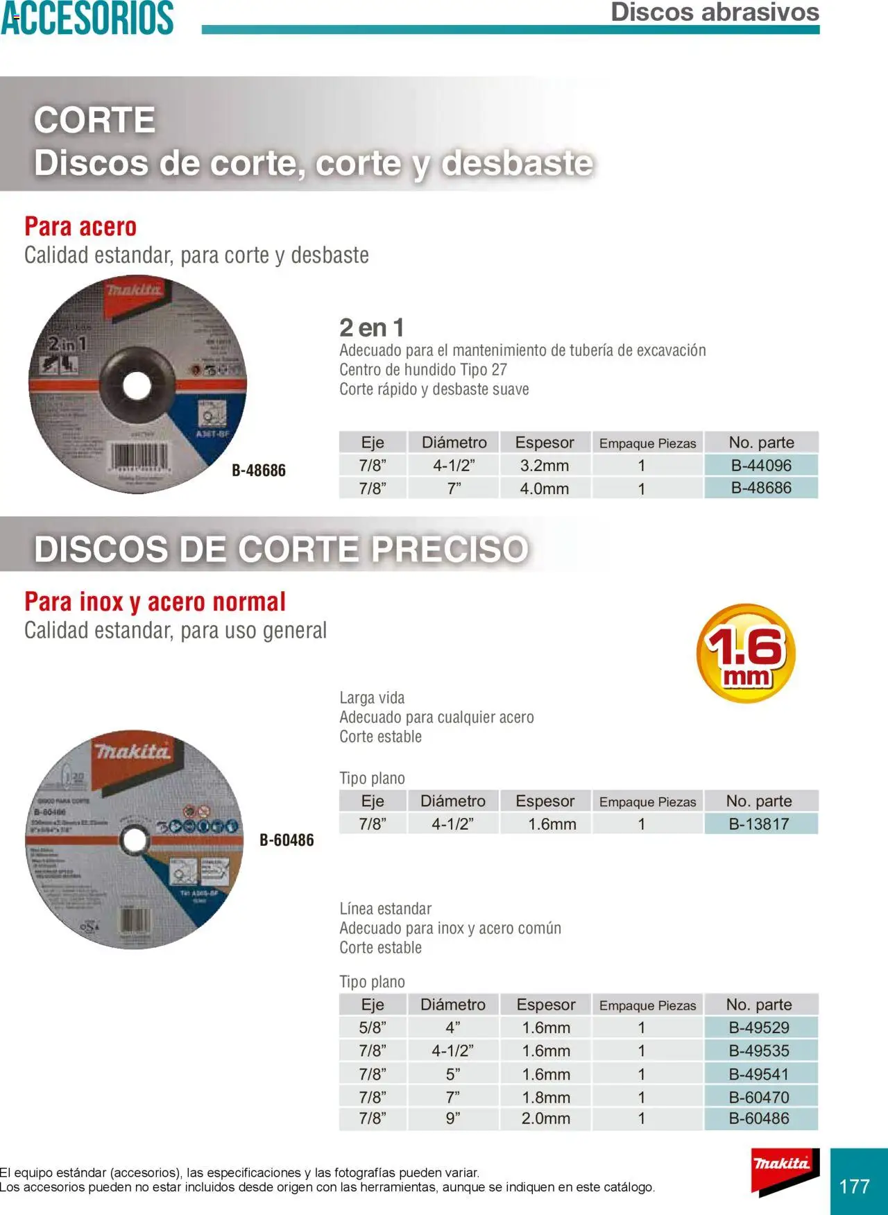 Nuevas ofertas de Makita válidas en toda la República Mexicana desde el 08.07.2024. ¡Encuentra las mejores ofertas en Makita catálogo Accesorios! | Página: 177