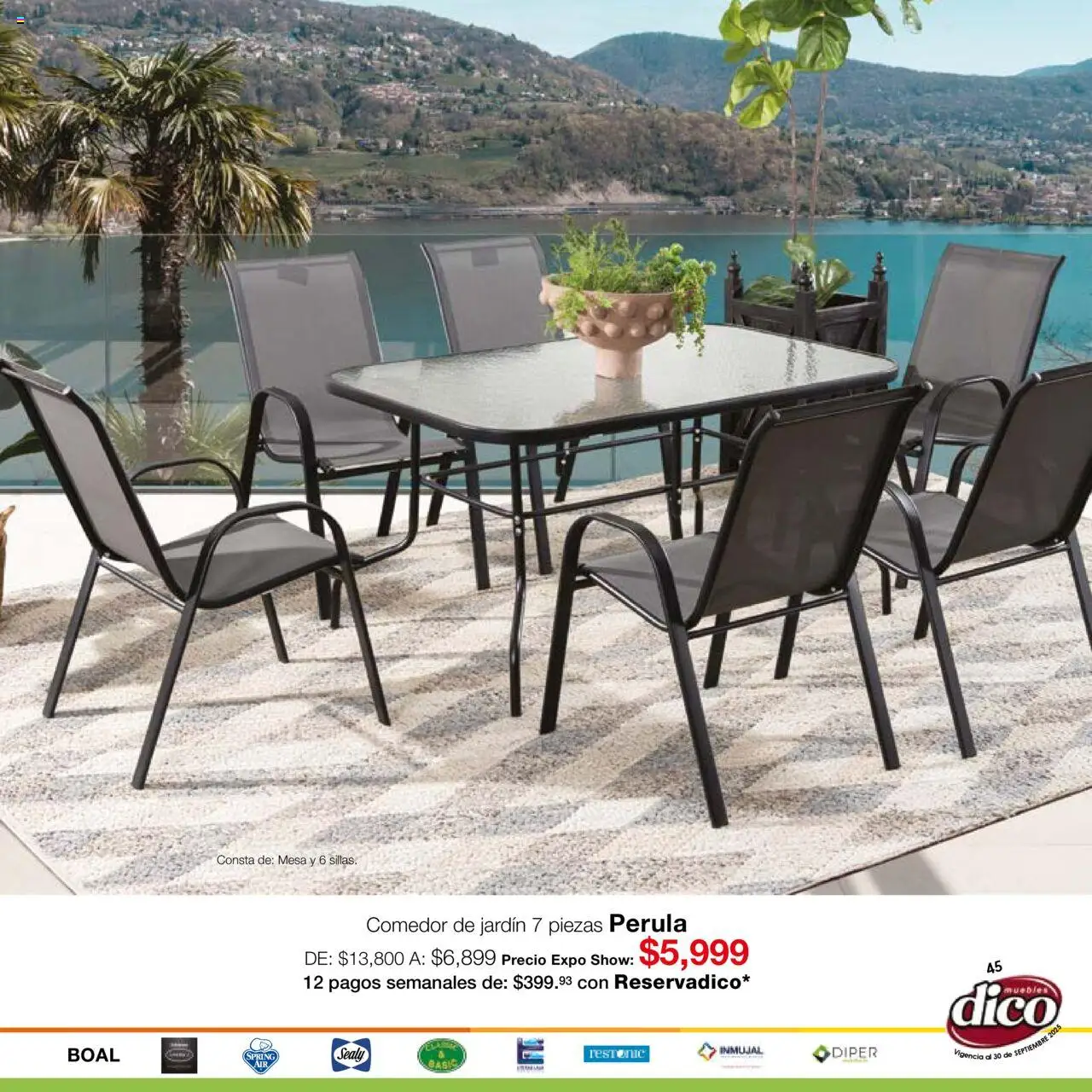 Nuevas ofertas de Muebles Dico válidas en toda la República Mexicana desde el 01.09.2025. ¡Encuentra las mejores ofertas en Muebles Dico - Catálogo Expo Show Puebla Septiembre! | Página: 45 | Productos: Mesa