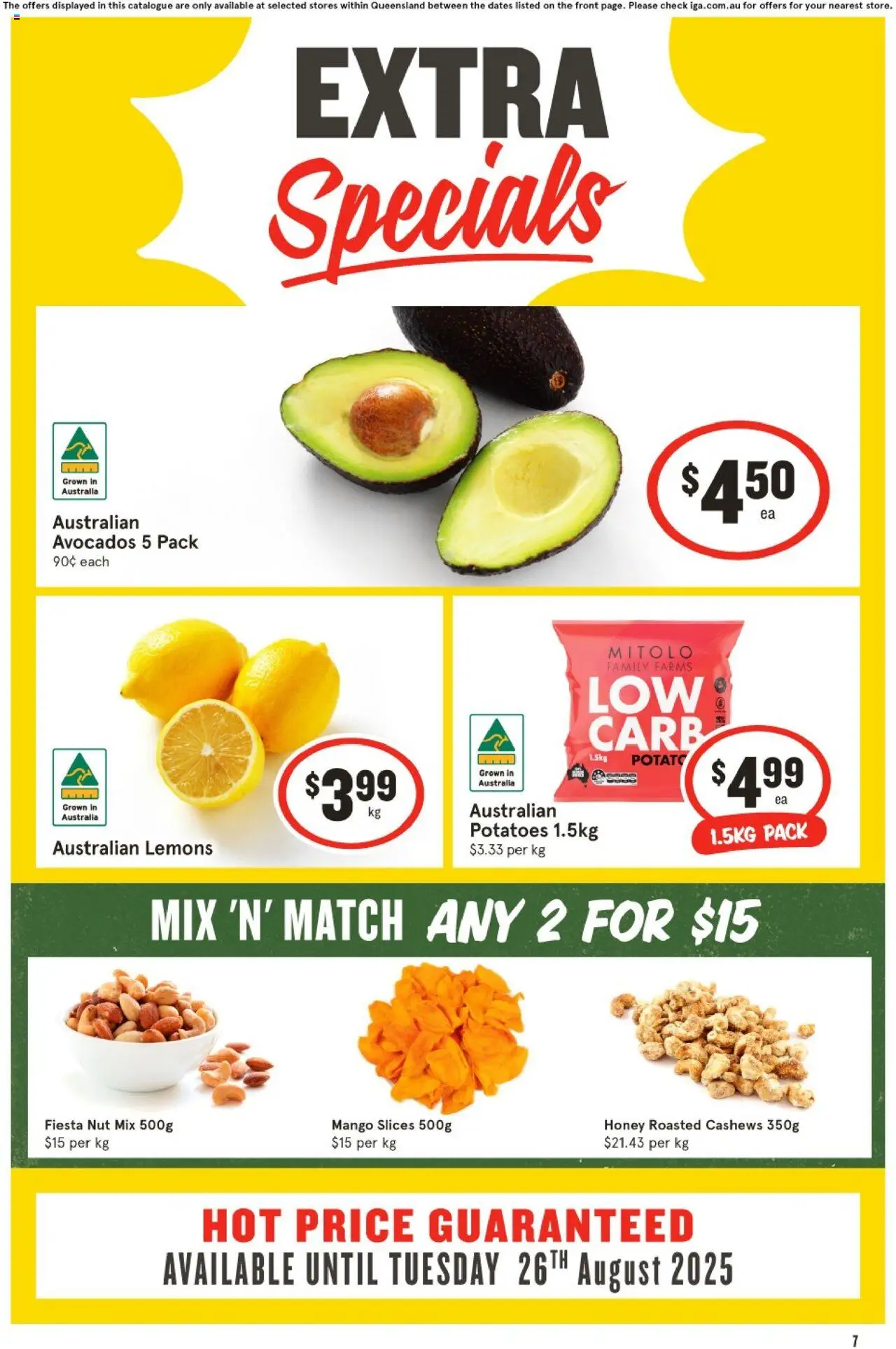 IGA catalogue - valid from 06.08.2025 | Page: 7 | Products: Apples, Rice, Onions, Chilli
