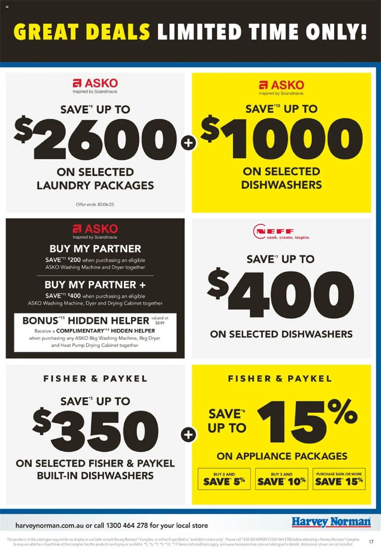 Harvey Norman catalogue - valid from 05.06.2025 | Page: 17 | Products: Cabinet, Appliance, Laundry, Dryer