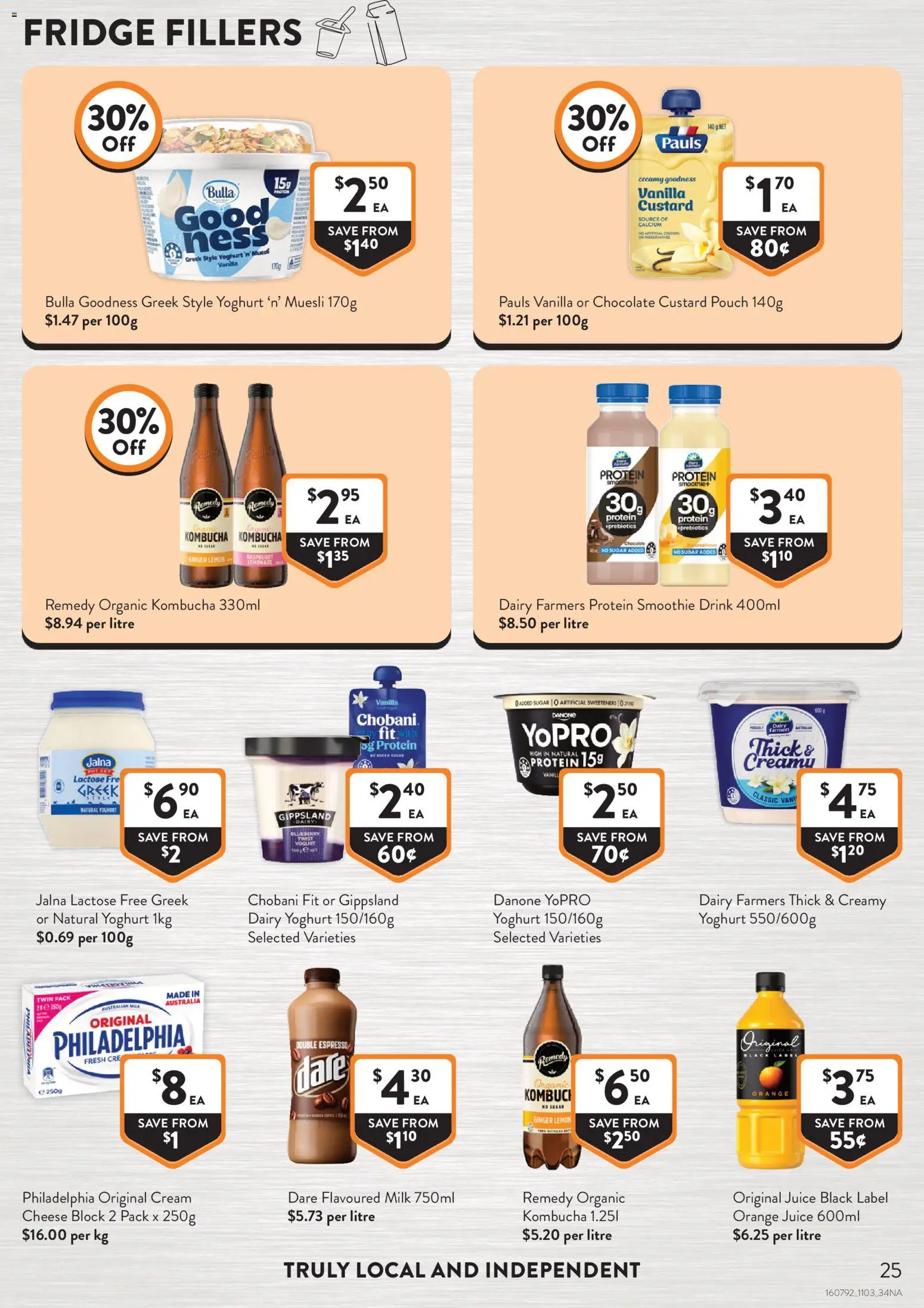 Foodworks catalogue - valid from 11.03.2026 | Page: 25 | Products: Milk, Cheese, Lemon, Fridge