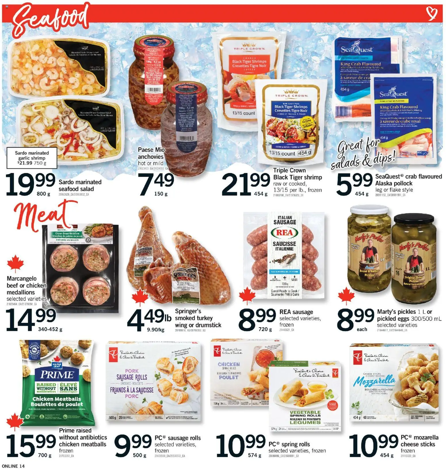 Fortinos flyer valid from 09.04.2026 | Page: 13 | Products: Beef, Salad, Butter, Pork