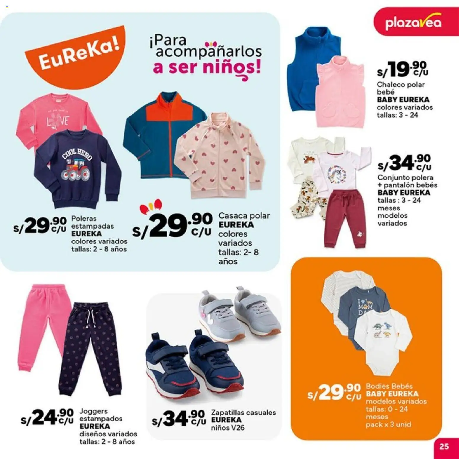 Catálogo Plaza Vea válido desde 14.11.2025 | Página: 25 | Productos: Polera, Chaleco, Zapatillas