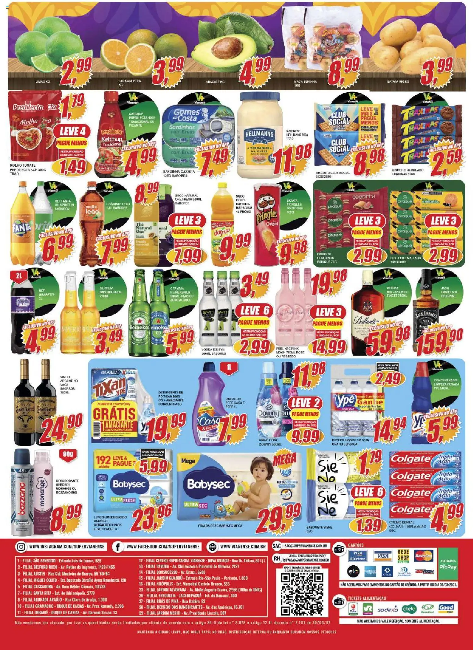 Vianense Folheto - válido de 15.04.2026 | Página: 2 | Produtos: Leite, Cerveja, Heineken, Sabonete