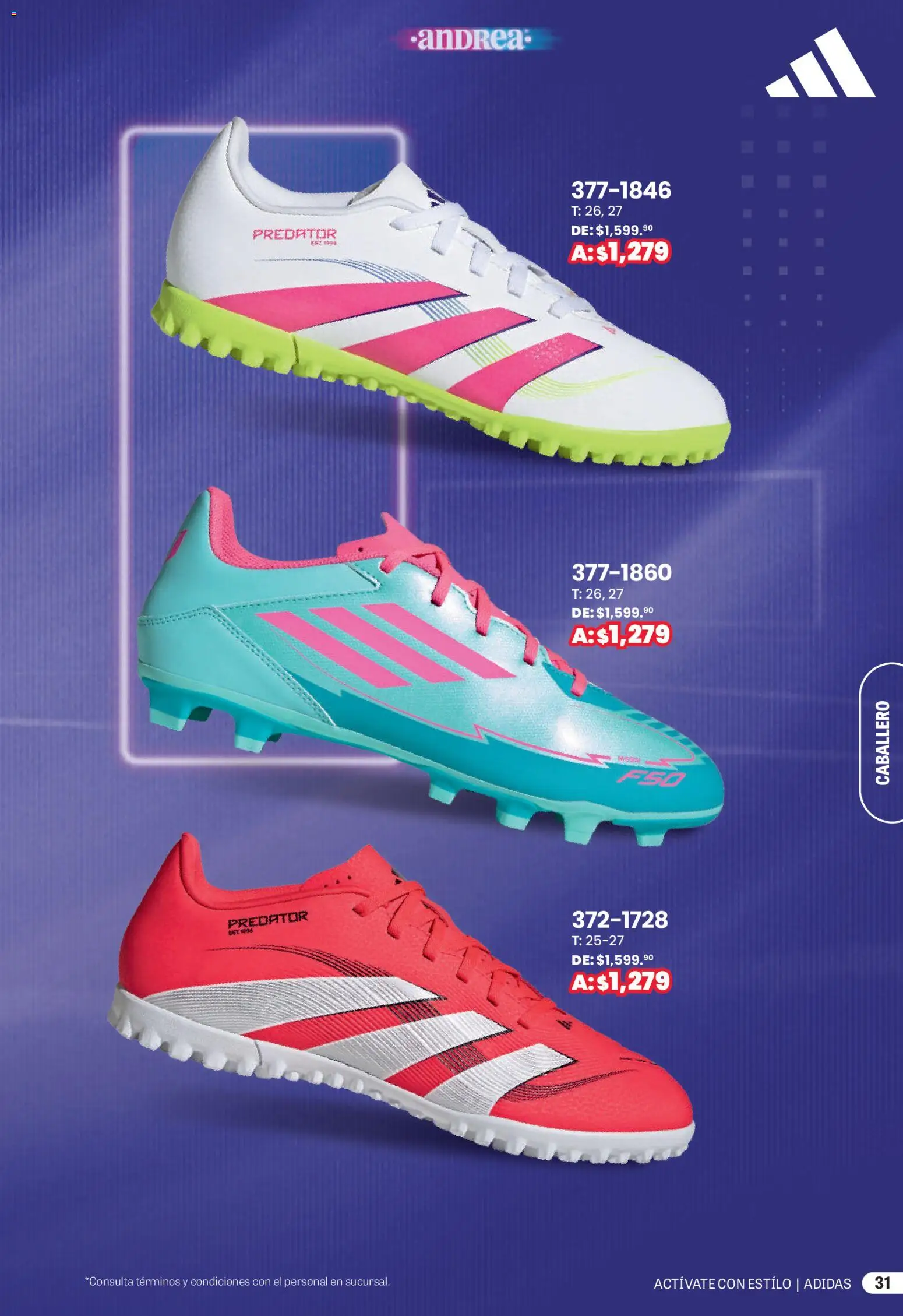 Nuevas ofertas de Andrea válidas en toda la República Mexicana desde el 01.03.2026. ¡Encuentra las mejores ofertas en Andrea catálogo Actívate con estillo! | Página: 31