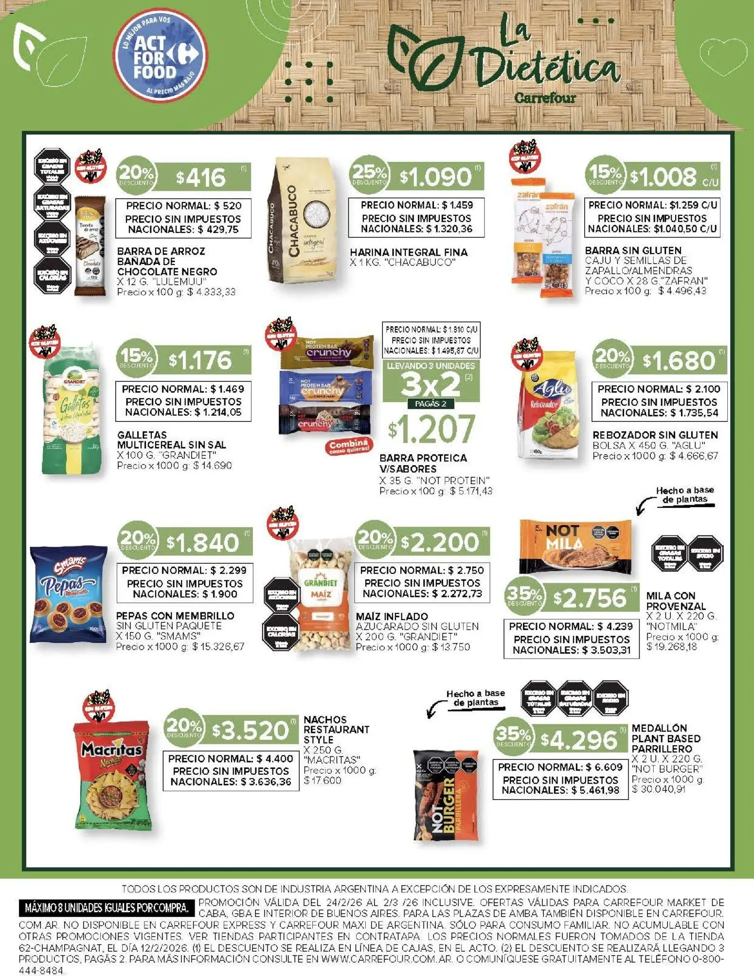 Carrefour ofertas │ válido desde el 24.02.2026 | Página: 49 | Productos: Maiz, Sal, Chocolate, Galletas