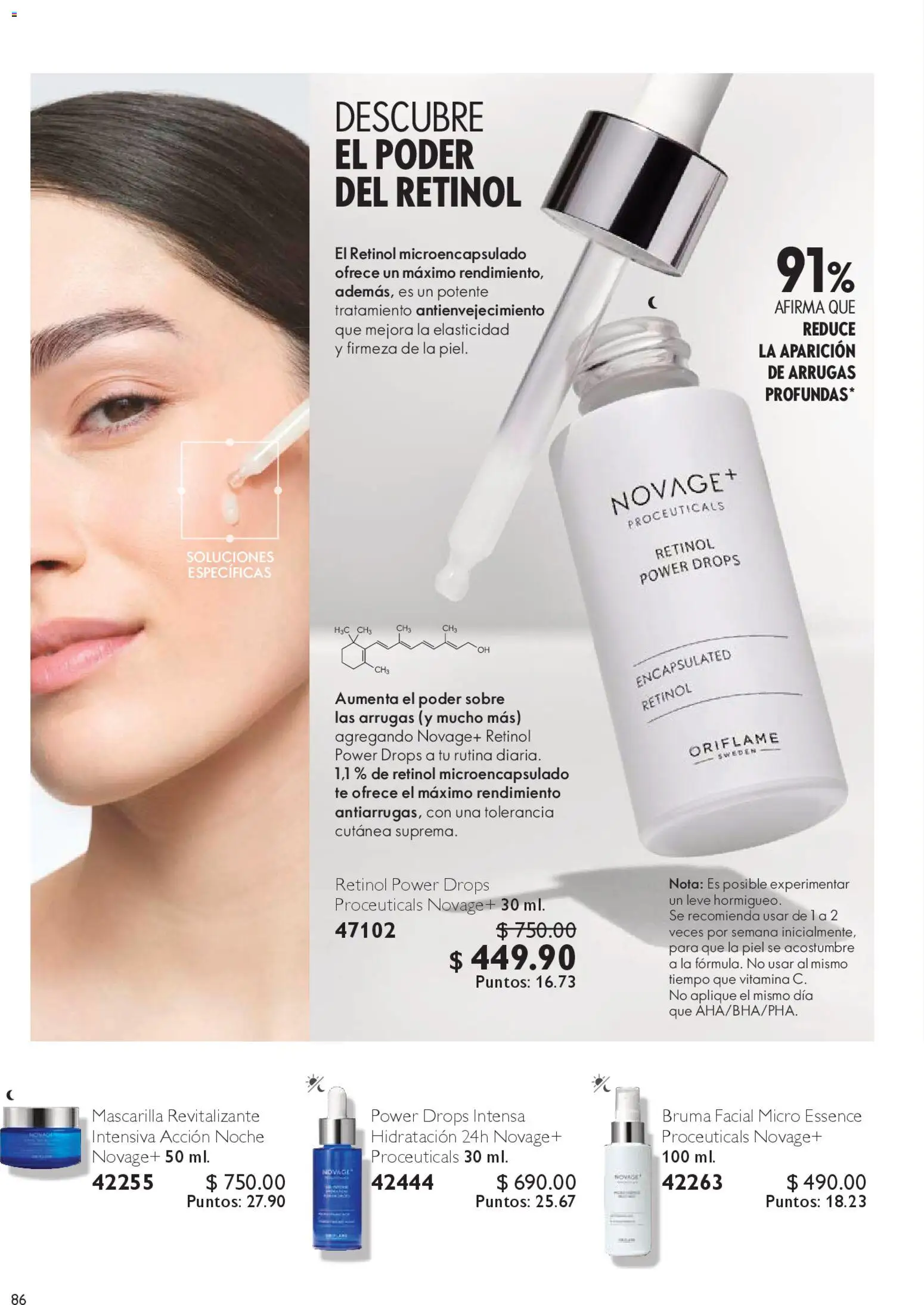 Nuevas ofertas de Oriflame válidas en toda la República Mexicana desde el 25.10.2025. ¡Encuentra las mejores ofertas en Oriflame Buen Fin! | Página: 86 | Productos: Bruma, Té, Mascarilla, Sobre