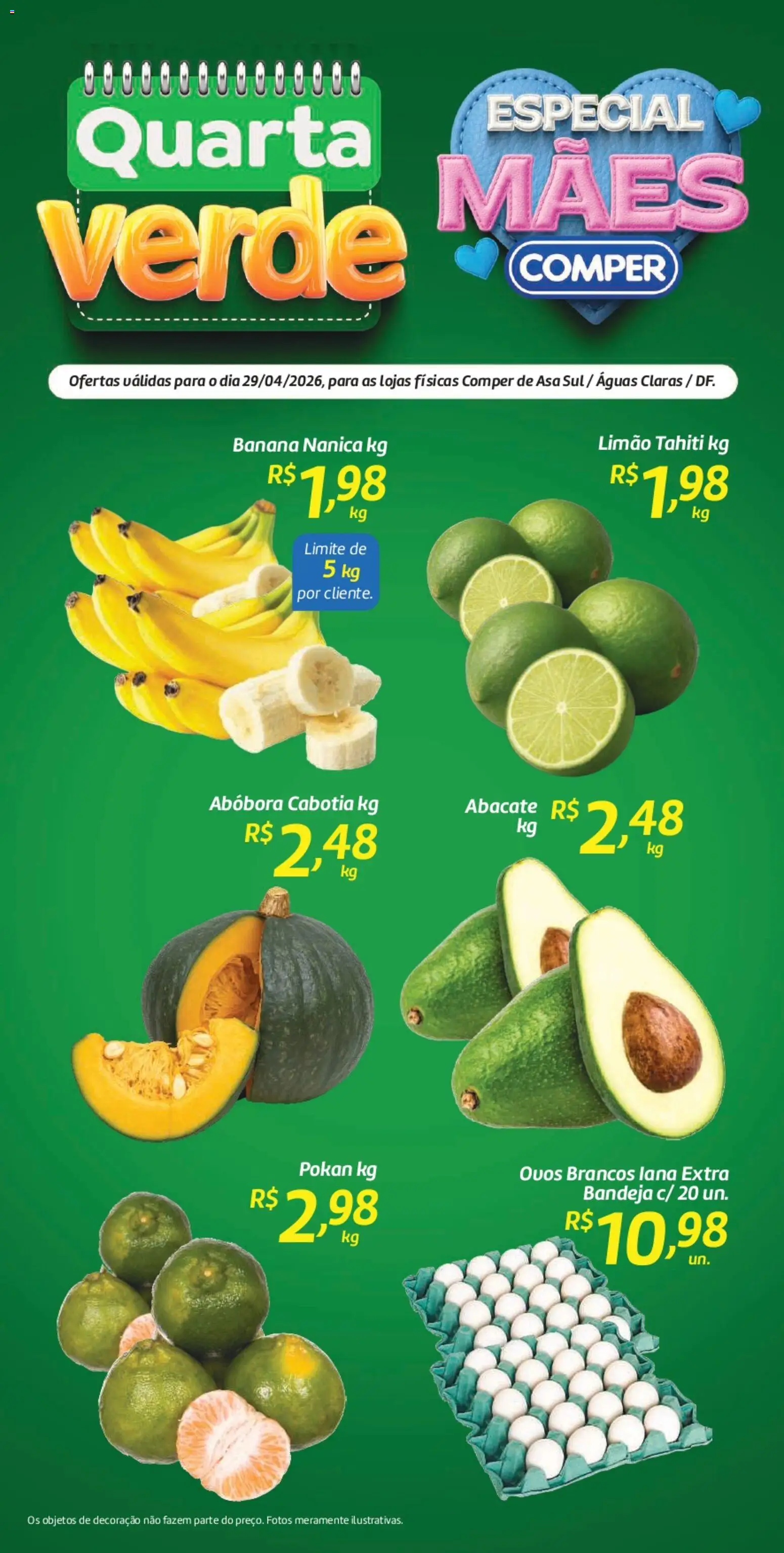 Comper Folheto - válido de 29.04.2026 | Página: 1 | Produtos: Abóbora, Ovos, Bandeja