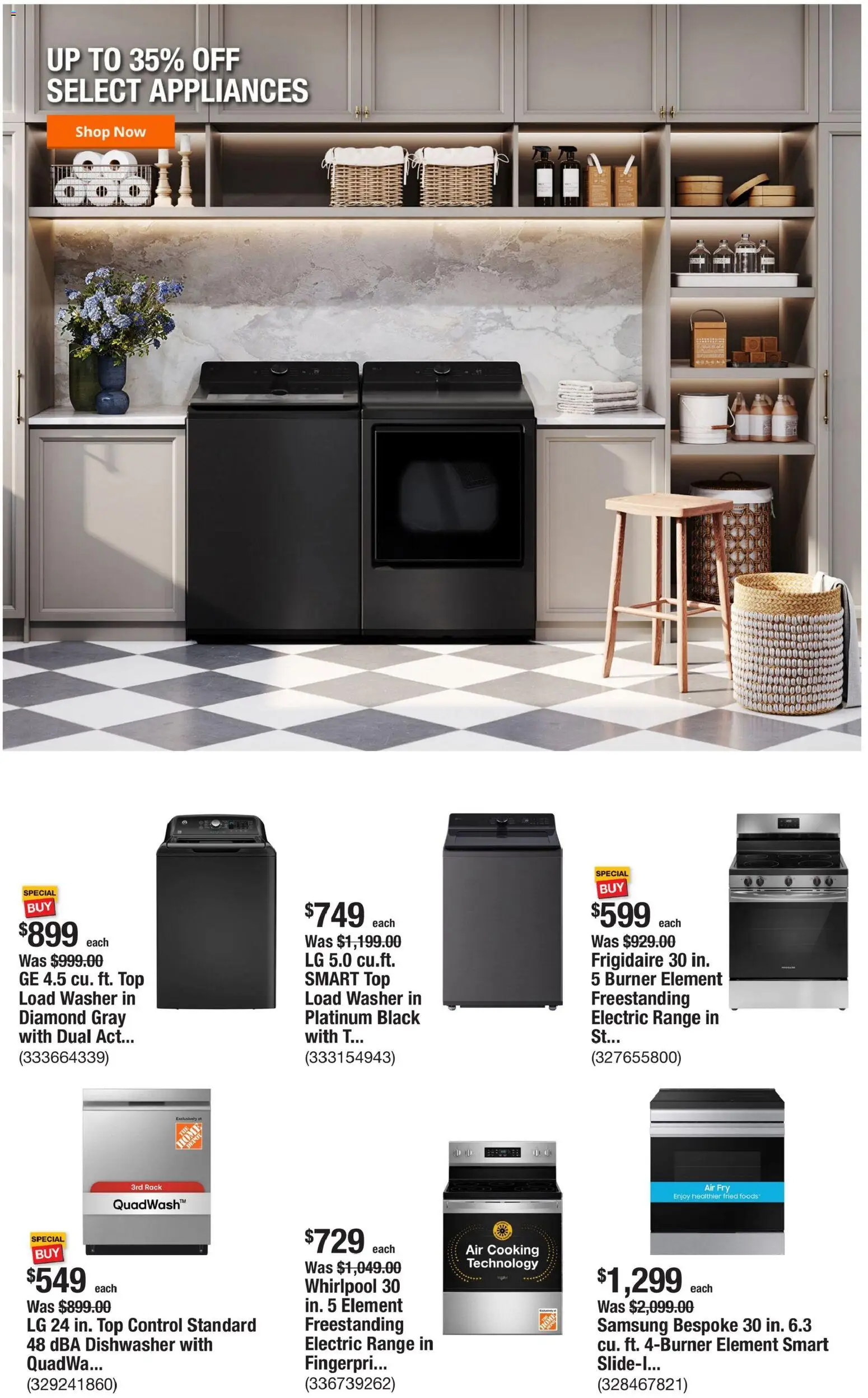 Home Depot Weekly Ad - IL - valid from 01.01.2026 | Page: 3 | Products: Washer, Dishwasher