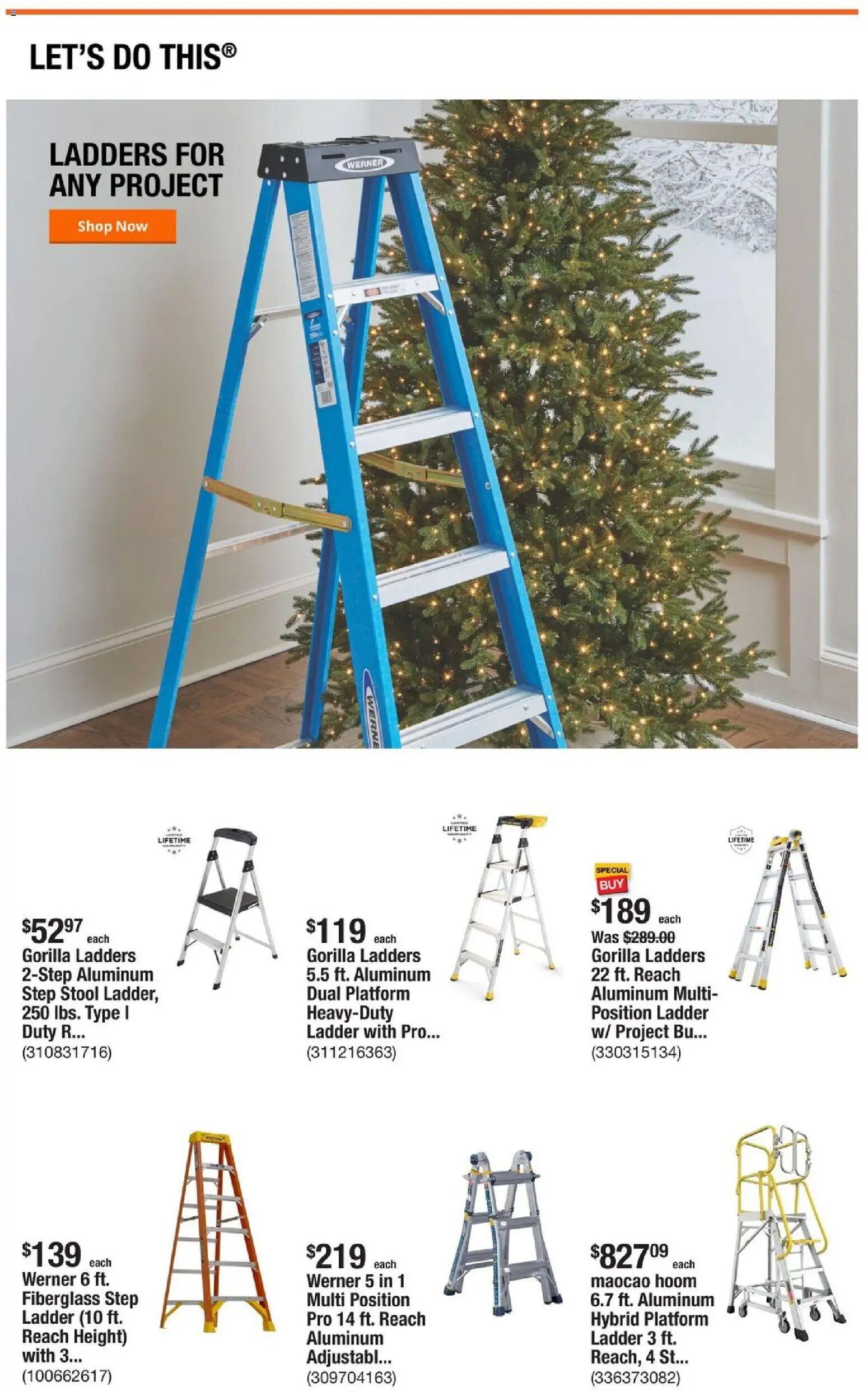 Home Depot Weekly Ad - TX - valid from 11.12.2025 | Page: 4 | Products: Ladder